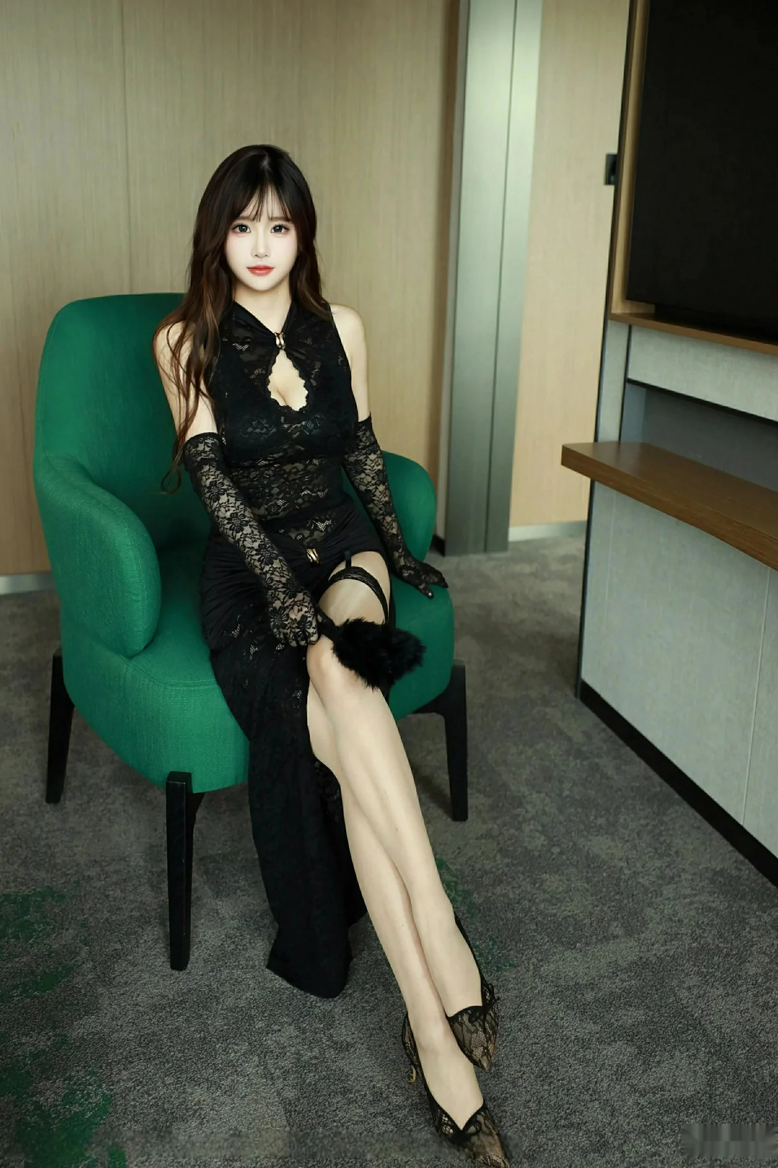 小肉肉咪性感兔女郎黑色连体丝袜秀凹凸身材惹火绝美写真 第 5 张