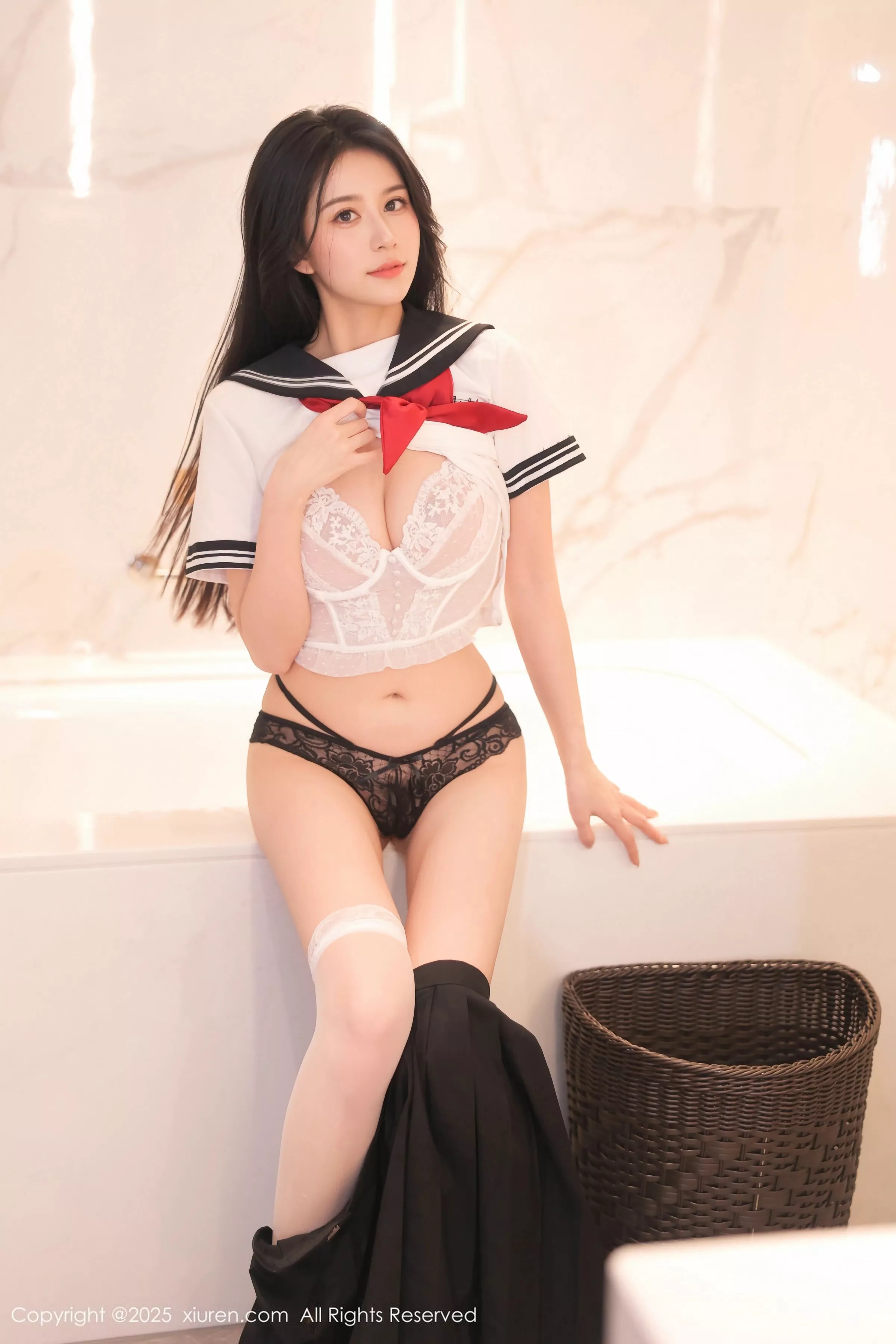 shelly诗莉吖性感学生装露白色内衣秀曼妙身姿绝美写真 第 65 张