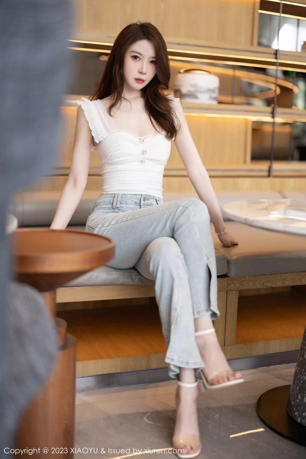 梦心玥白色抹胸内衣+粉色情趣护士服秀曼妙身姿绝美写真 第 19 张