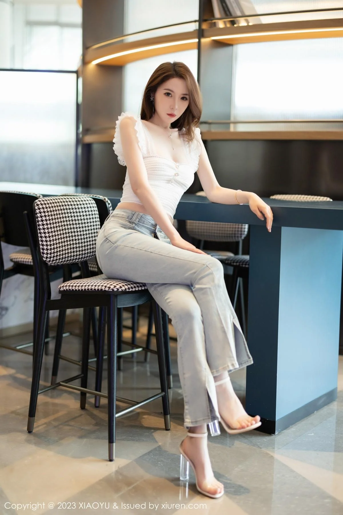 梦心玥白色抹胸内衣+粉色情趣护士服秀曼妙身姿绝美写真 第 45 张