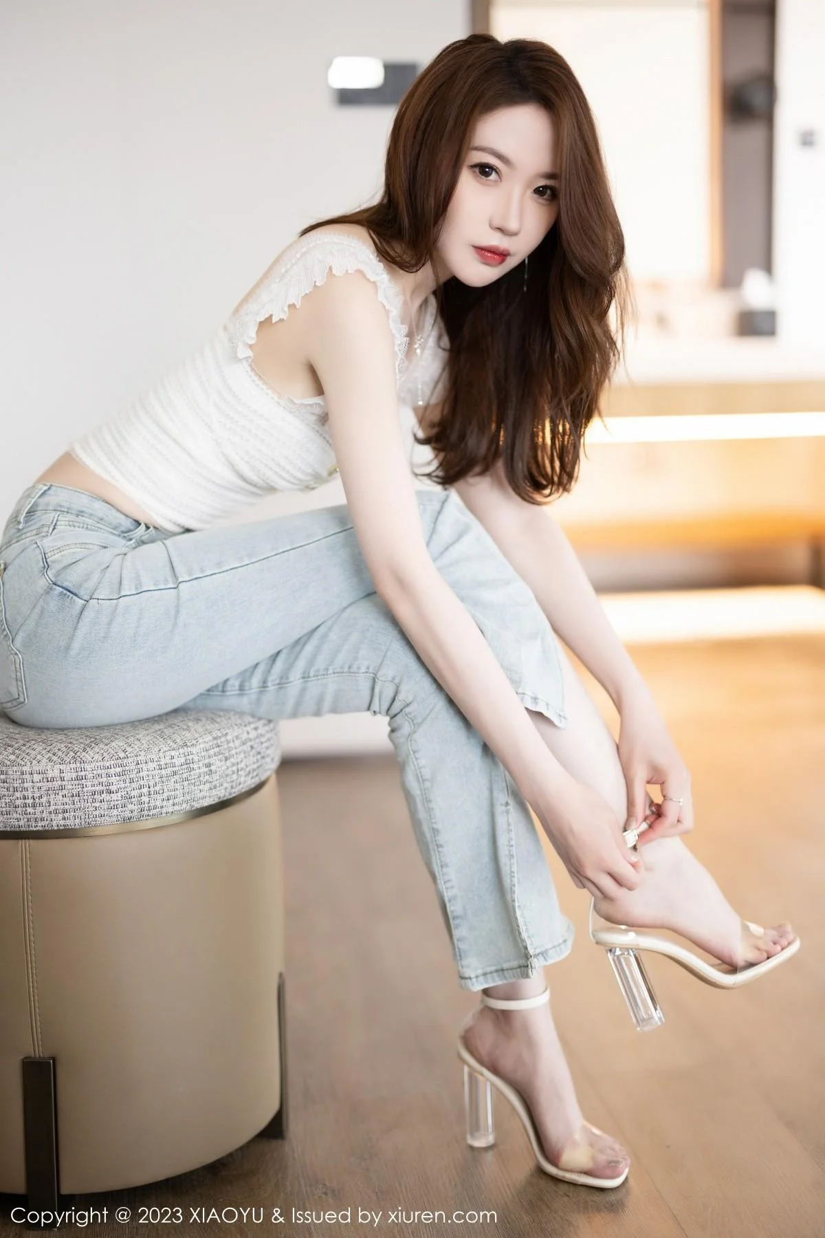 梦心玥白色抹胸内衣+粉色情趣护士服秀曼妙身姿绝美写真 第 7 张