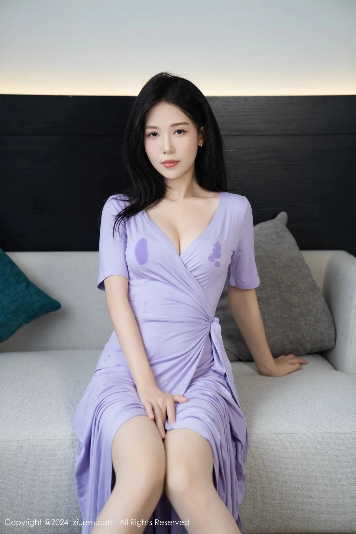 利世性感紫色连衣裙露灰色内衣配肉丝袜秀曼妙身姿绝美写真 第 98 张