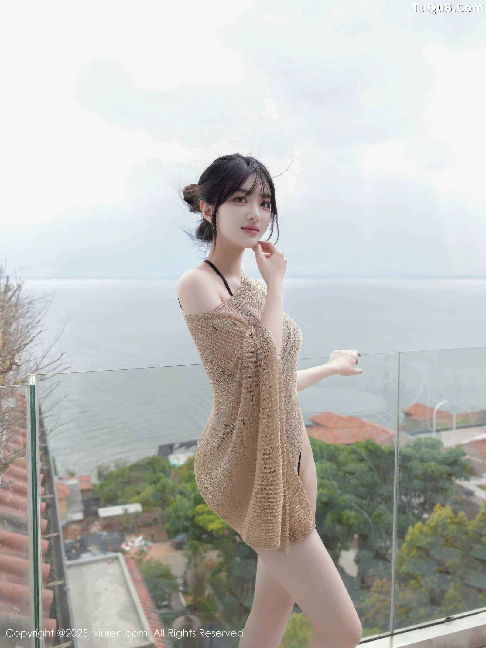 白露lulu性感黑色连衣裙露黑白比基尼秀完美身材绝美写真 第 14 张