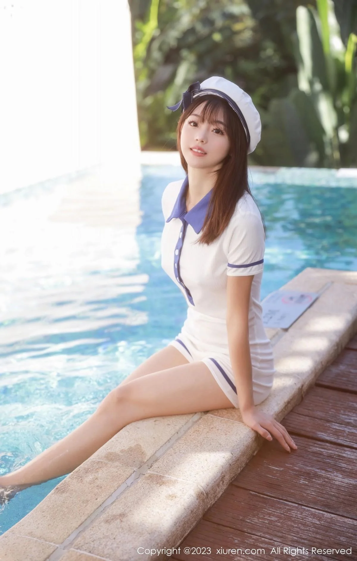 佘贝拉bella泳池性感白色海军服半脱秀完美身材绝美写真 第 23 张