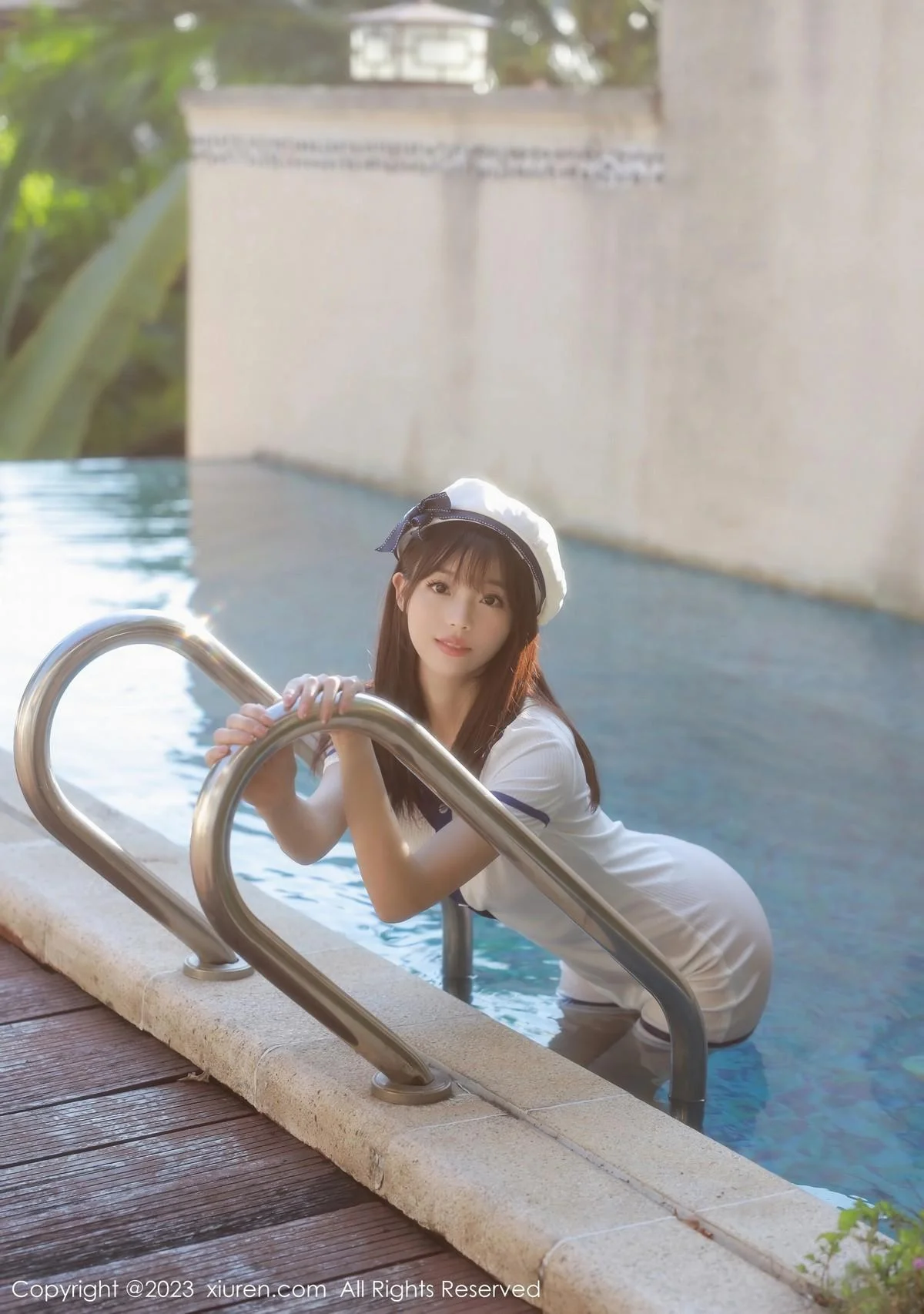 佘贝拉bella泳池性感白色海军服半脱秀完美身材绝美写真 第 42 张