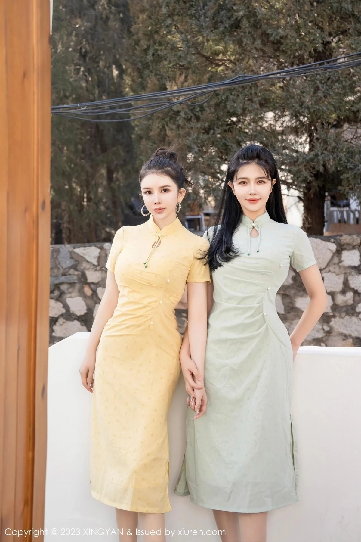 刘钰儿＆李丽莎合集性感轻透旗袍服饰配原色丝袜绝美写真 第 10 张