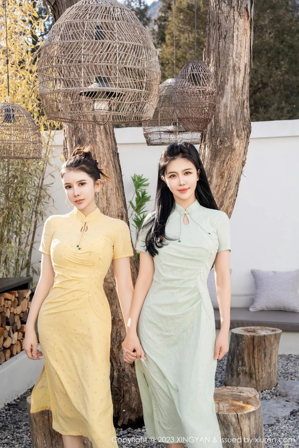 刘钰儿＆李丽莎合集性感轻透旗袍服饰配原色丝袜绝美写真 第 11 张