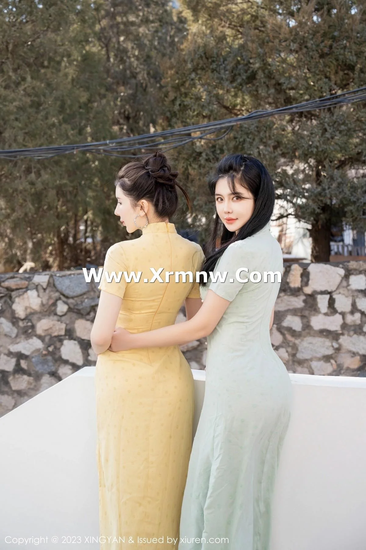 刘钰儿＆李丽莎合集性感轻透旗袍服饰配原色丝袜绝美写真 第 13 张