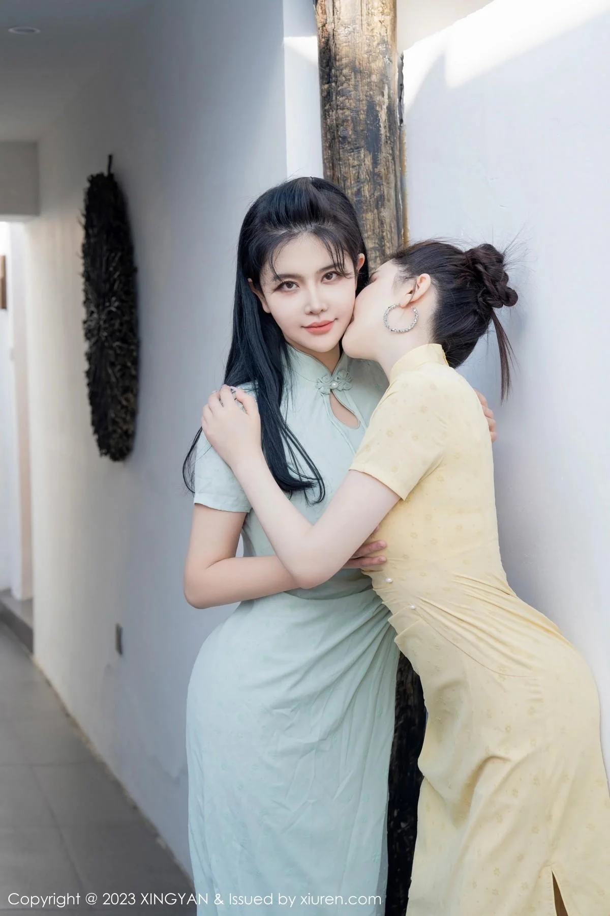 刘钰儿＆李丽莎合集性感轻透旗袍服饰配原色丝袜绝美写真 第 58 张