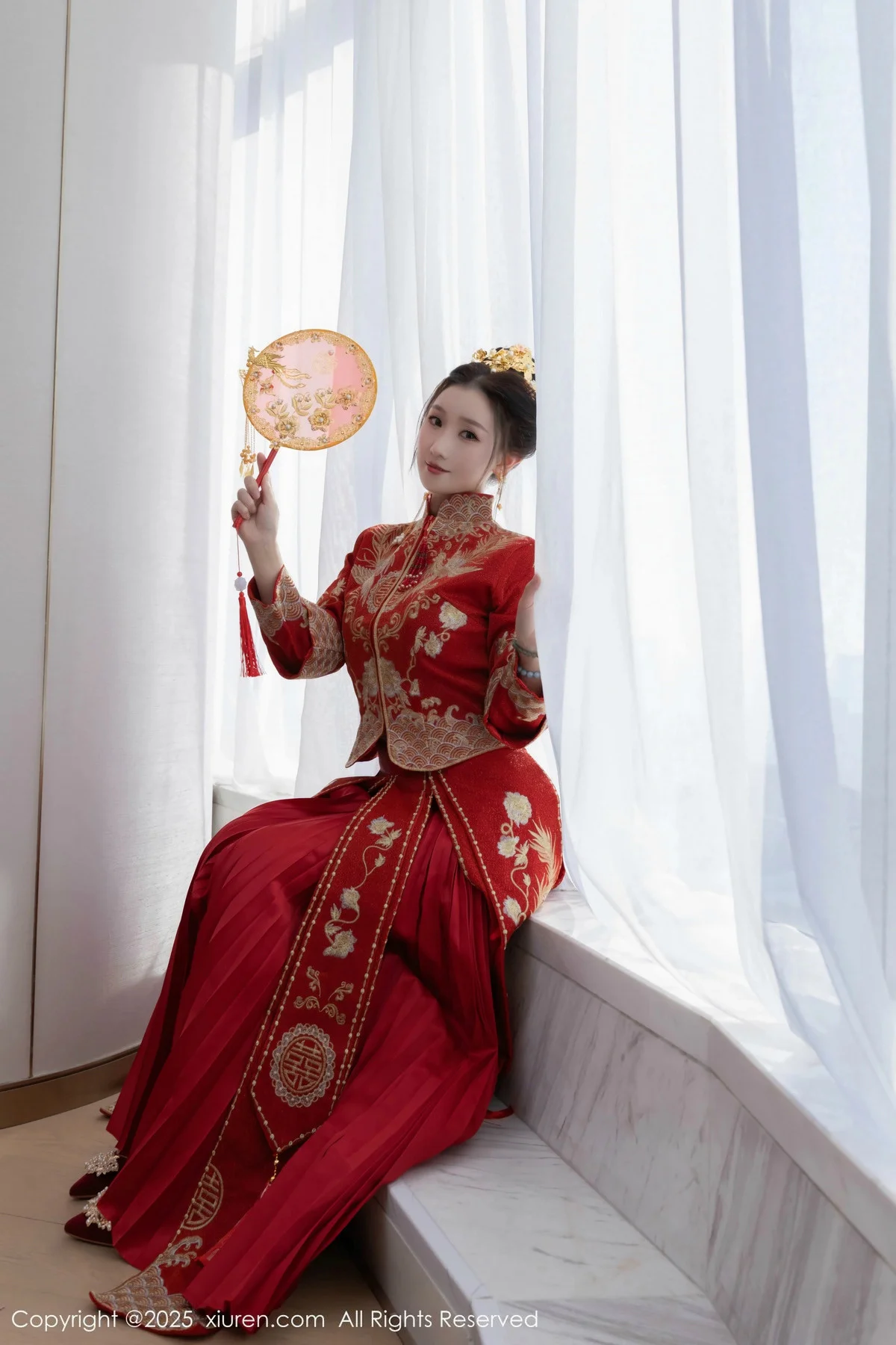 杏子Yada性感新娘装红色情趣内衣配超薄肉丝秀美腿绝美写真 第 11 张