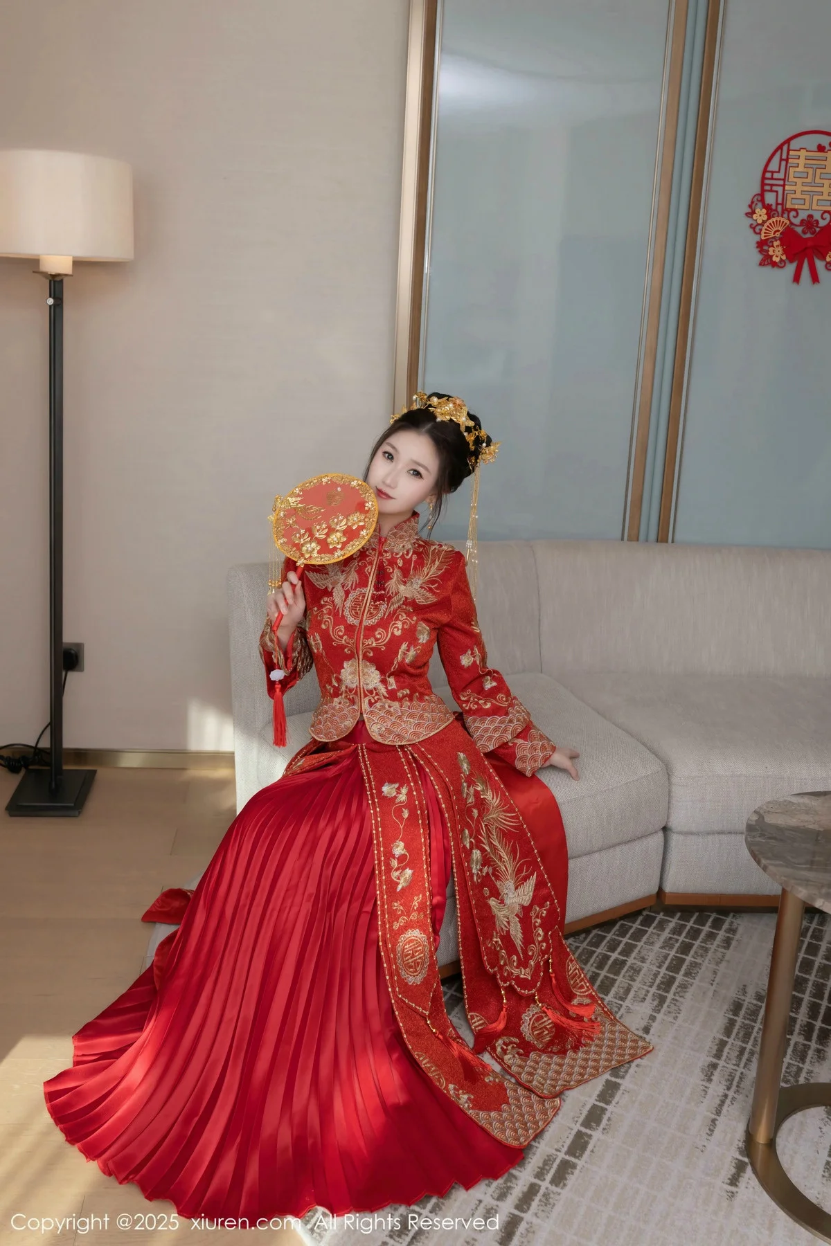 杏子Yada性感新娘装红色情趣内衣配超薄肉丝秀美腿绝美写真 第 18 张