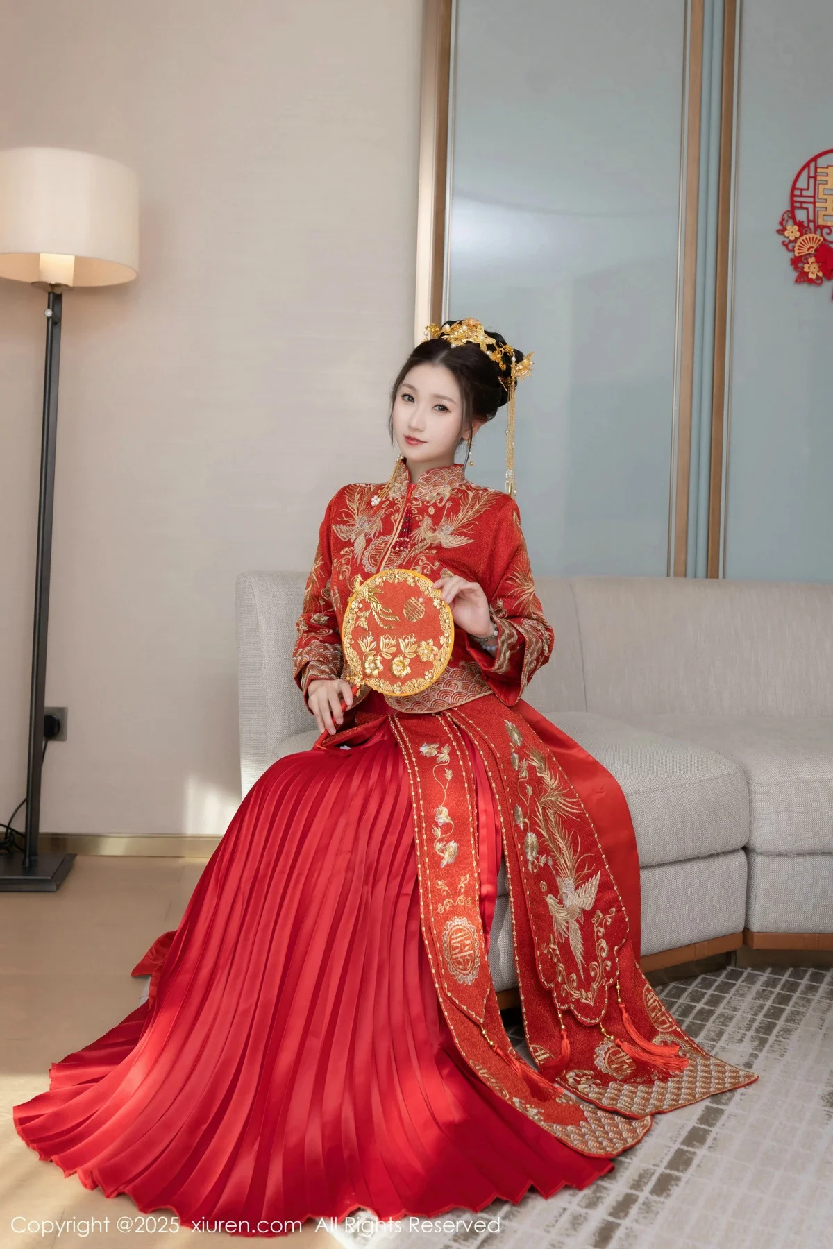杏子Yada性感新娘装红色情趣内衣配超薄肉丝秀美腿绝美写真 第 20 张