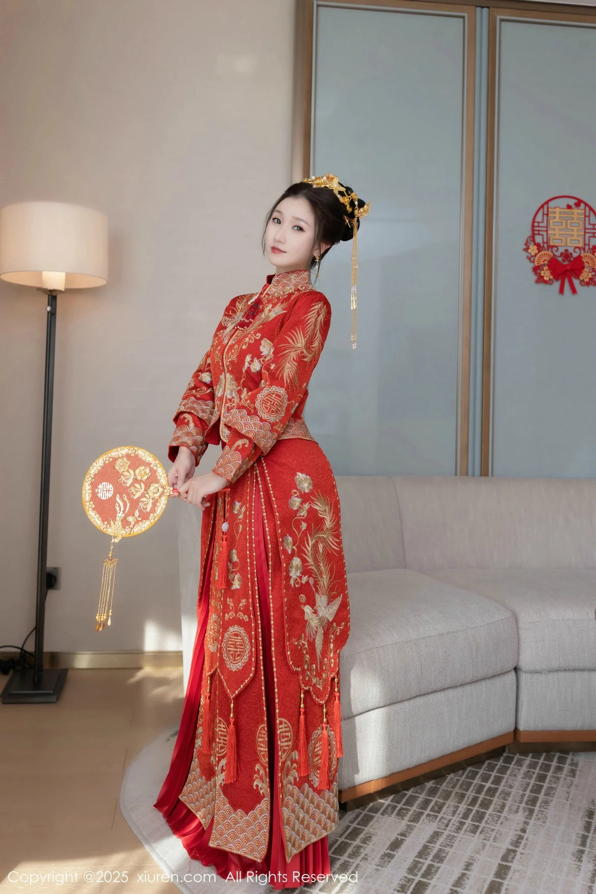 杏子Yada性感新娘装红色情趣内衣配超薄肉丝秀美腿绝美写真 第 25 张