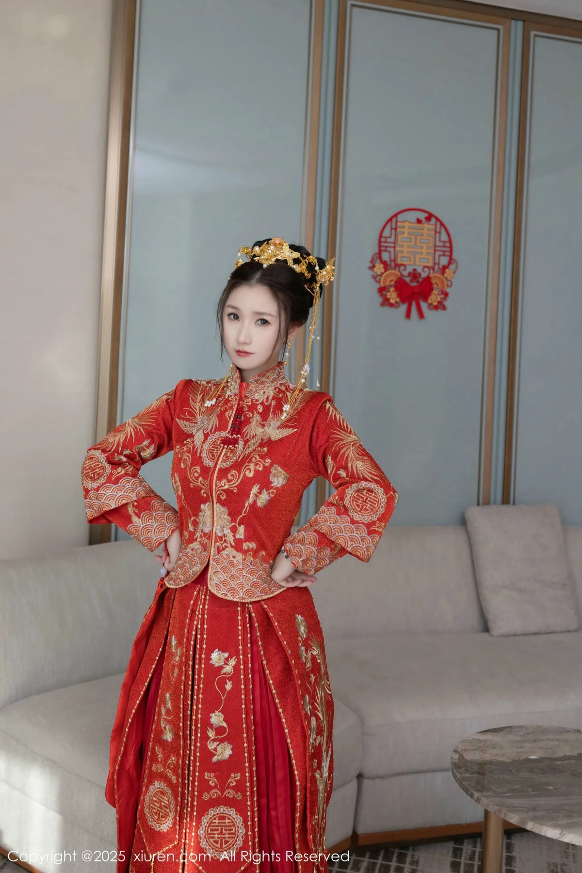 杏子Yada性感新娘装红色情趣内衣配超薄肉丝秀美腿绝美写真 第 28 张