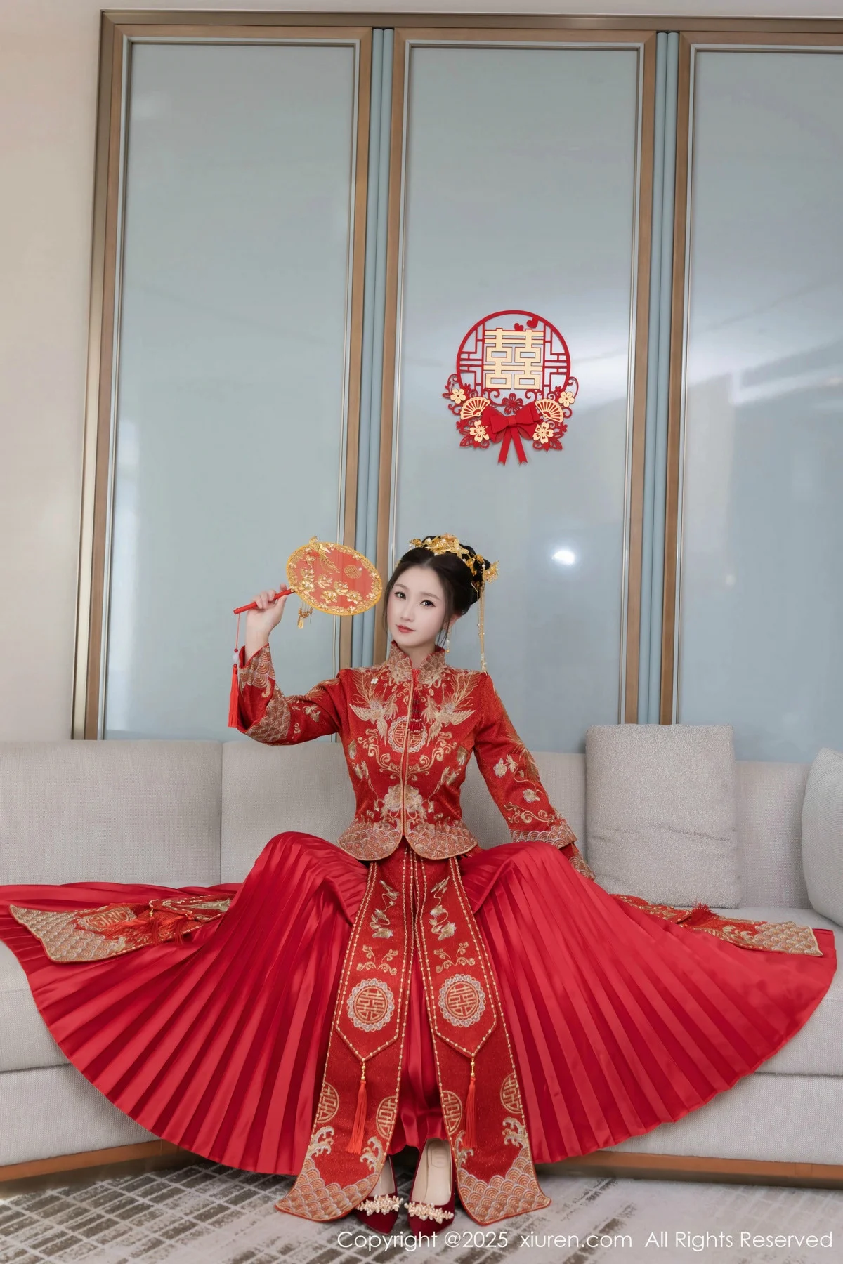 杏子Yada性感新娘装红色情趣内衣配超薄肉丝秀美腿绝美写真 第 29 张