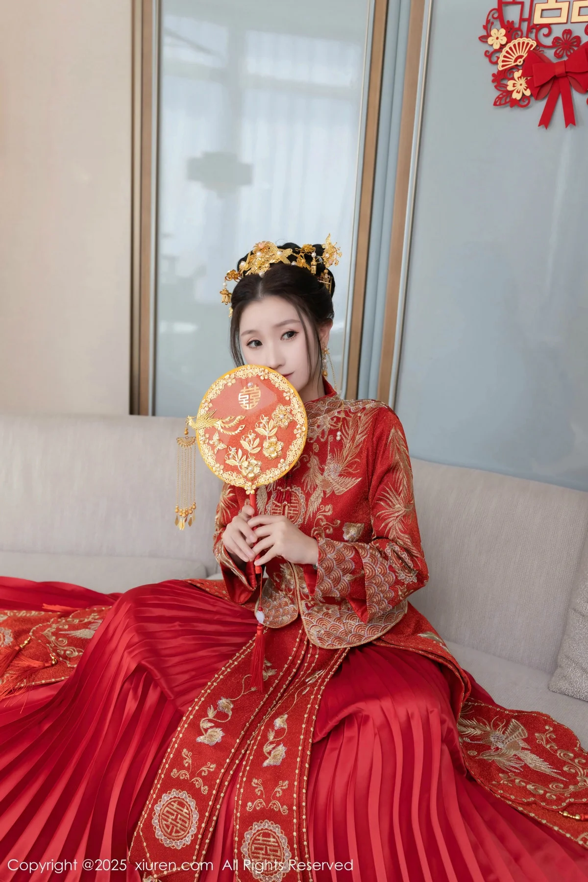 杏子Yada性感新娘装红色情趣内衣配超薄肉丝秀美腿绝美写真 第 32 张