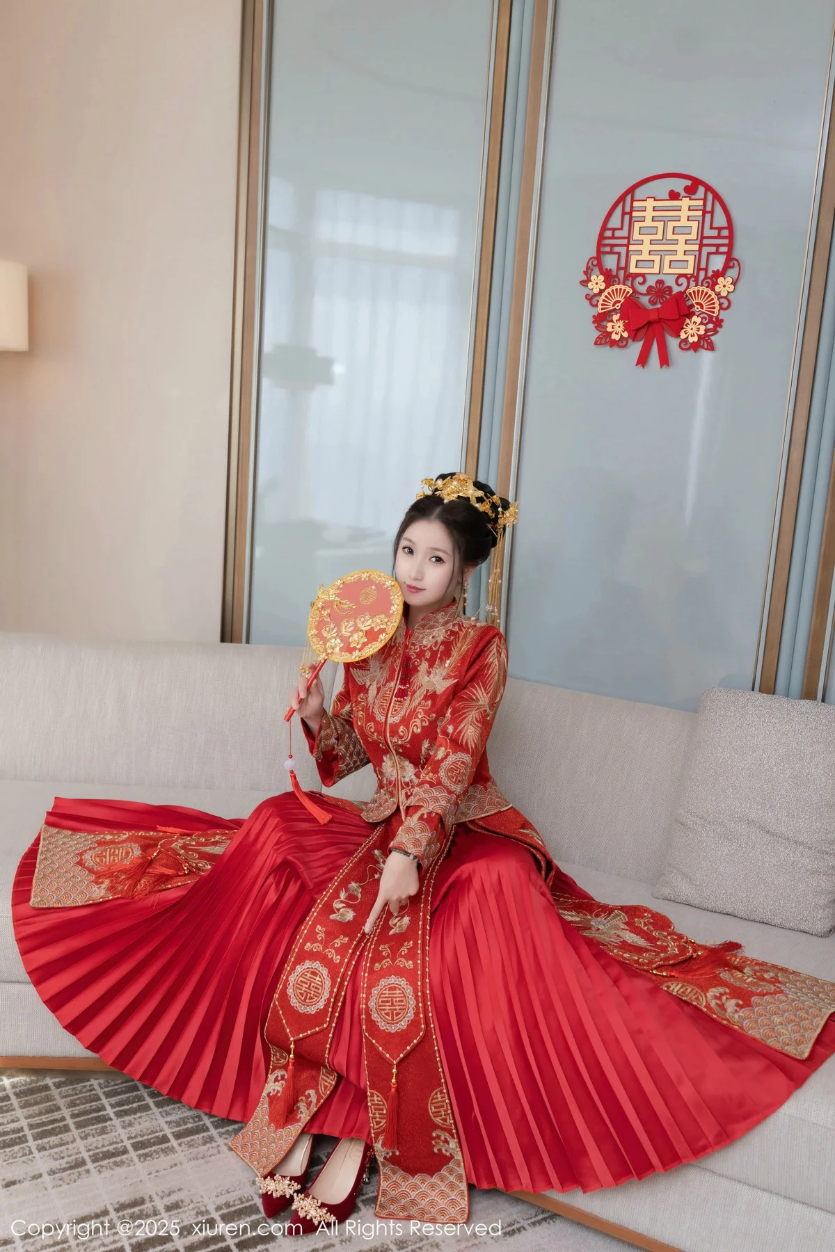 杏子Yada性感新娘装红色情趣内衣配超薄肉丝秀美腿绝美写真 第 36 张