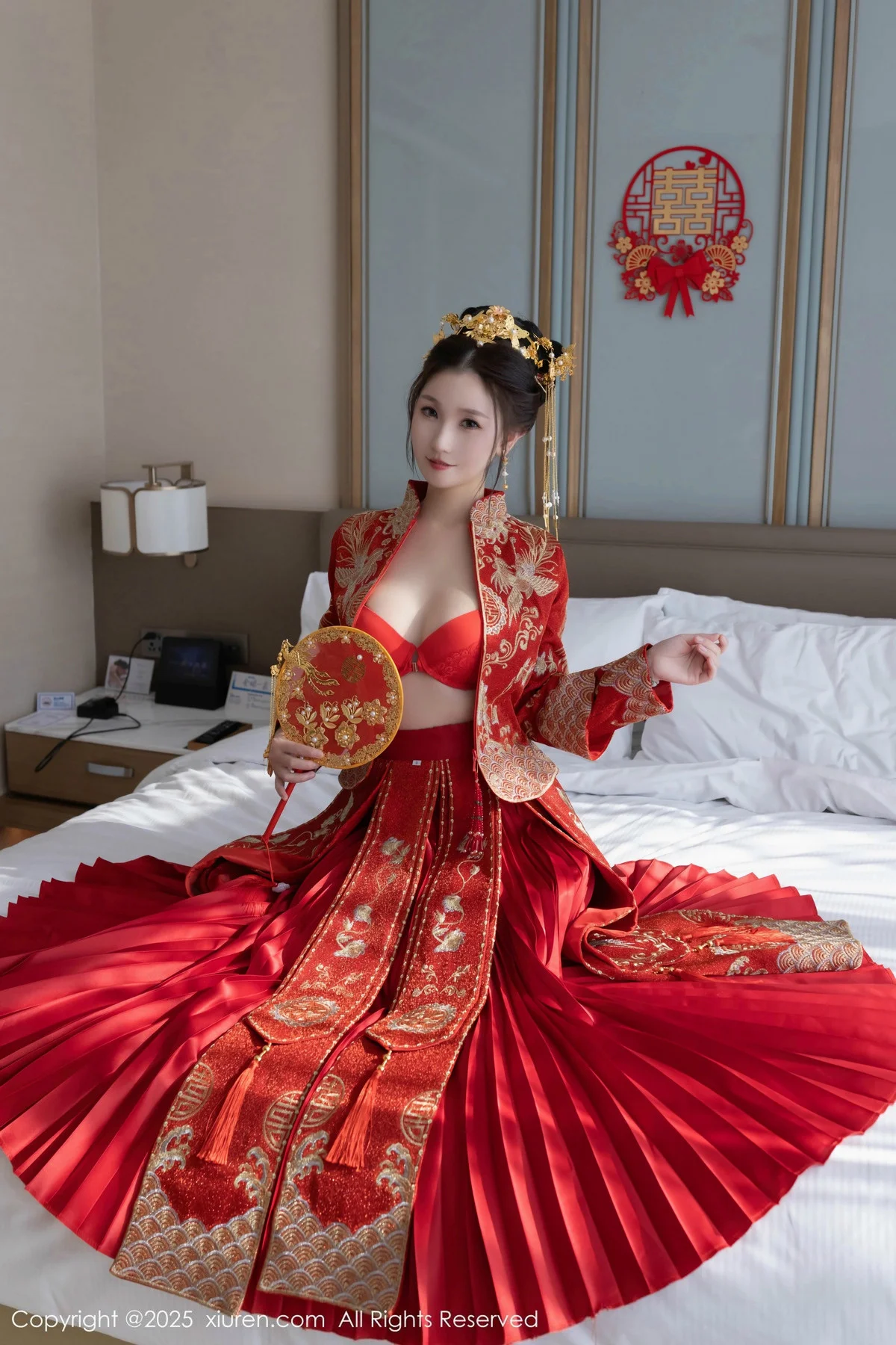 杏子Yada性感新娘装红色情趣内衣配超薄肉丝秀美腿绝美写真 第 62 张