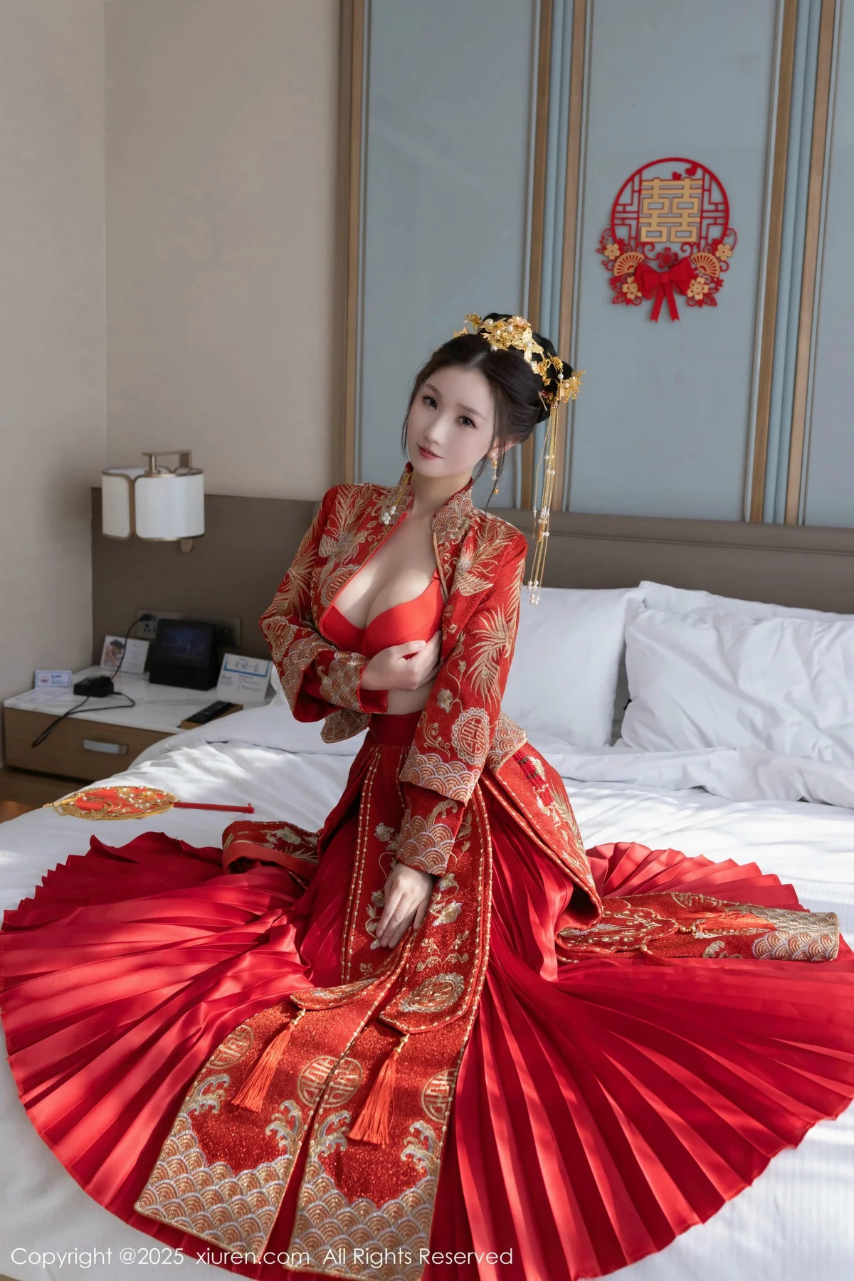 杏子Yada性感新娘装红色情趣内衣配超薄肉丝秀美腿绝美写真 第 63 张