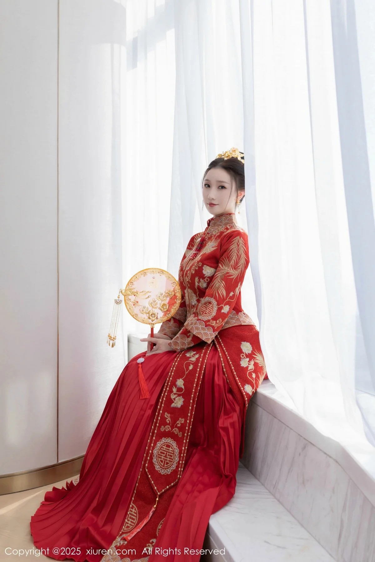 杏子Yada性感新娘装红色情趣内衣配超薄肉丝秀美腿绝美写真 第 8 张