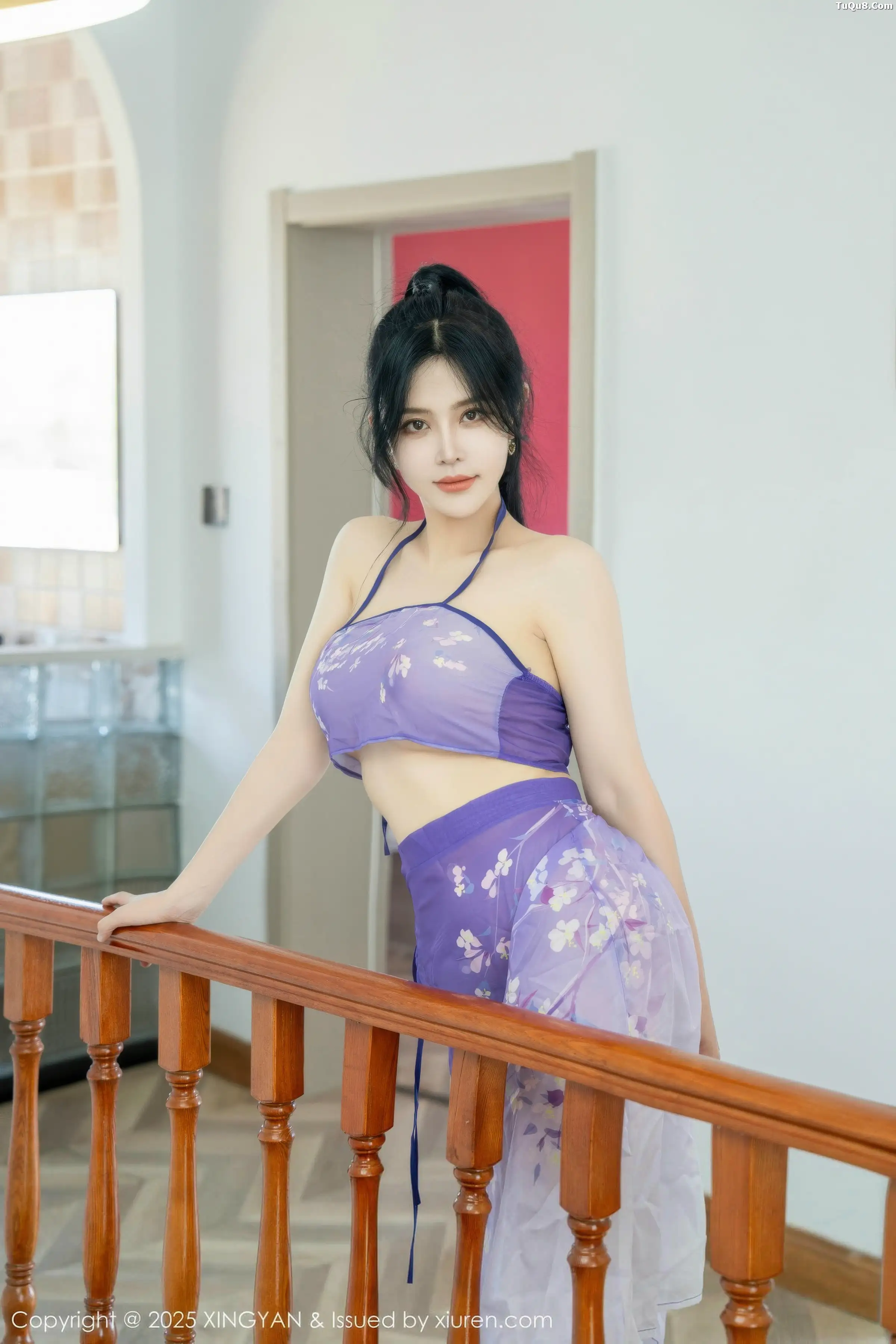 刘钰儿宾馆场景情感紫色轻透服饰秀完美身材惹火绝美写真 第 11 张