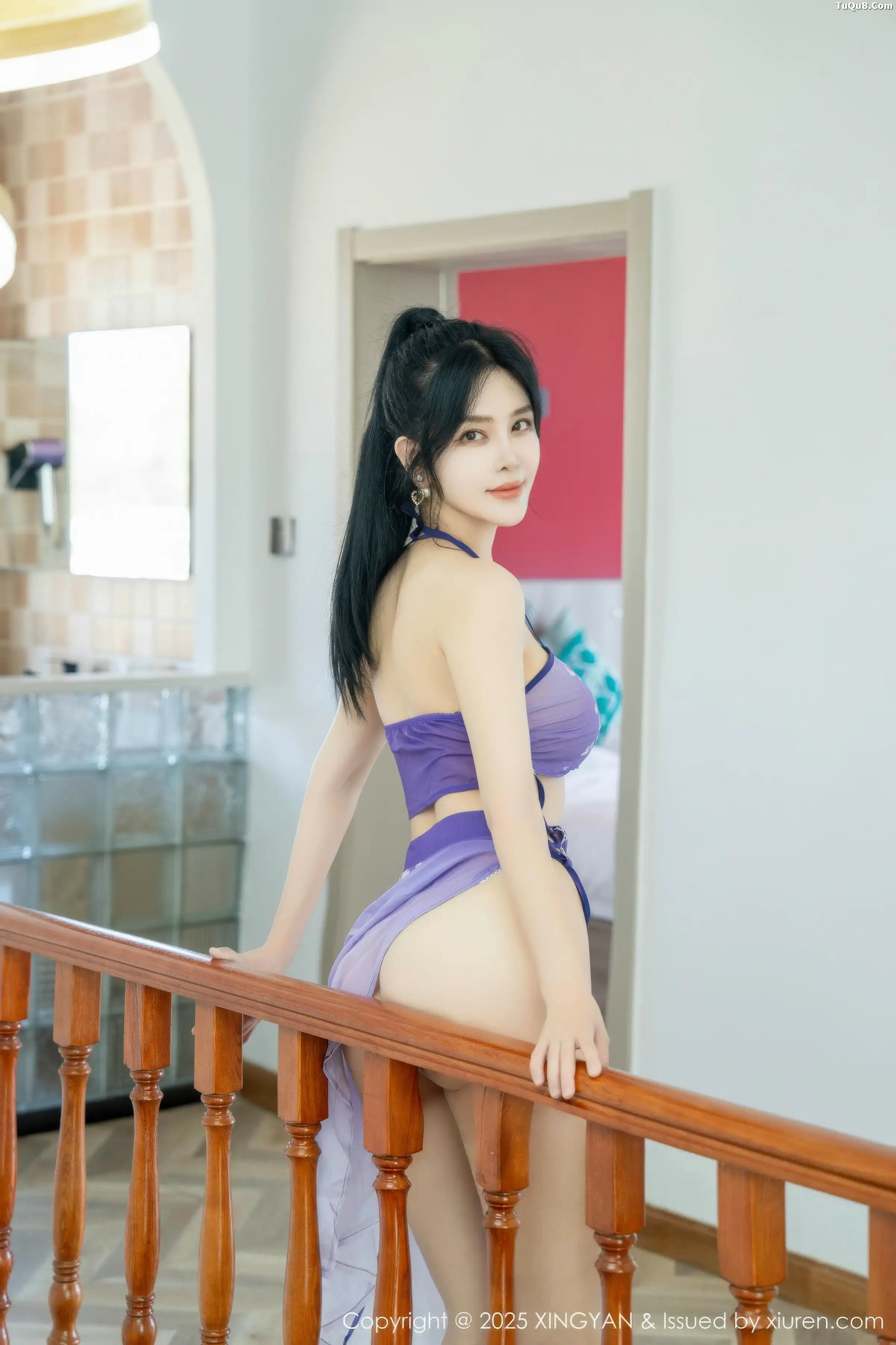 刘钰儿宾馆场景情感紫色轻透服饰秀完美身材惹火绝美写真 第 12 张