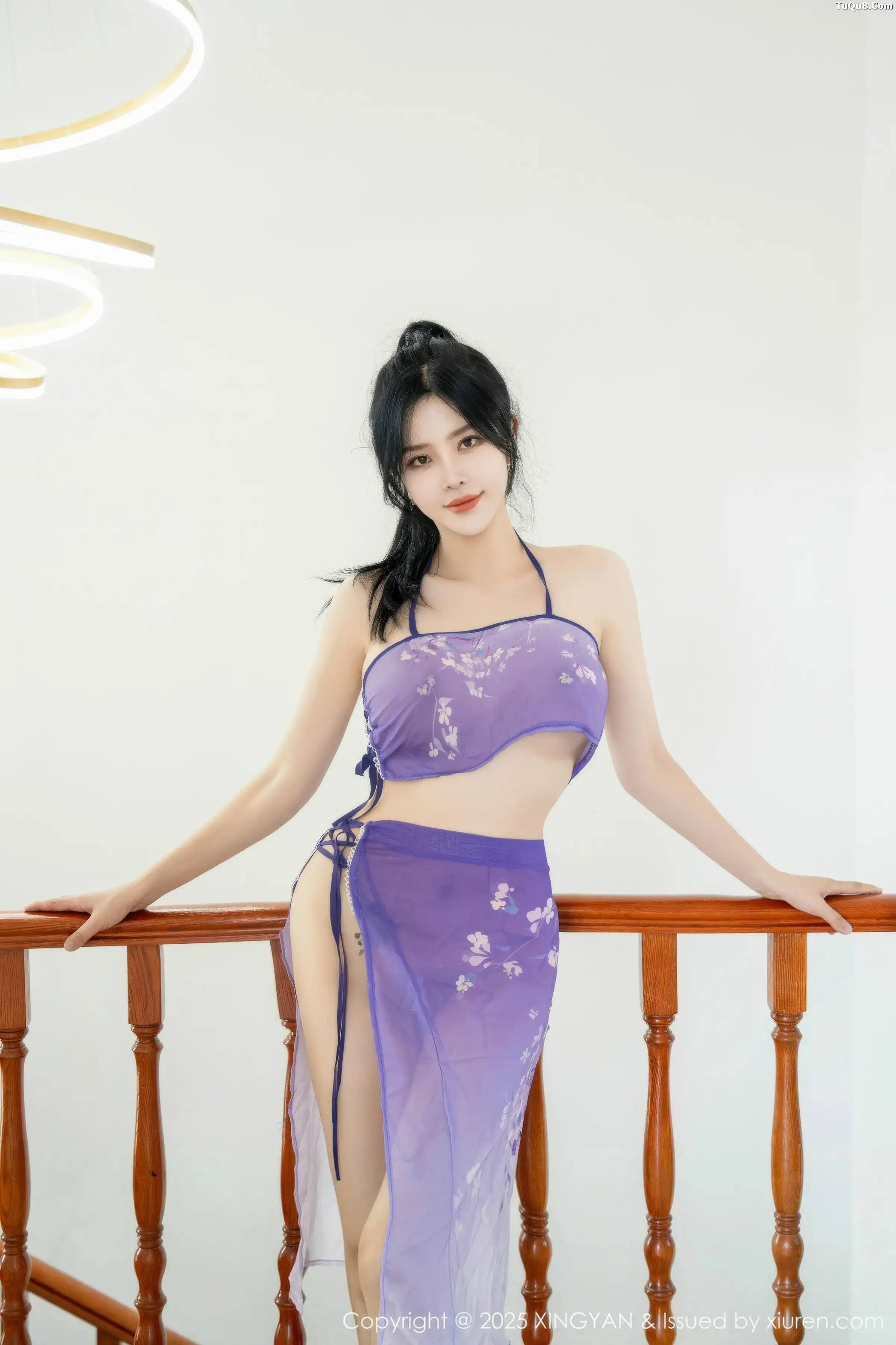 刘钰儿宾馆场景情感紫色轻透服饰秀完美身材惹火绝美写真 第 54 张
