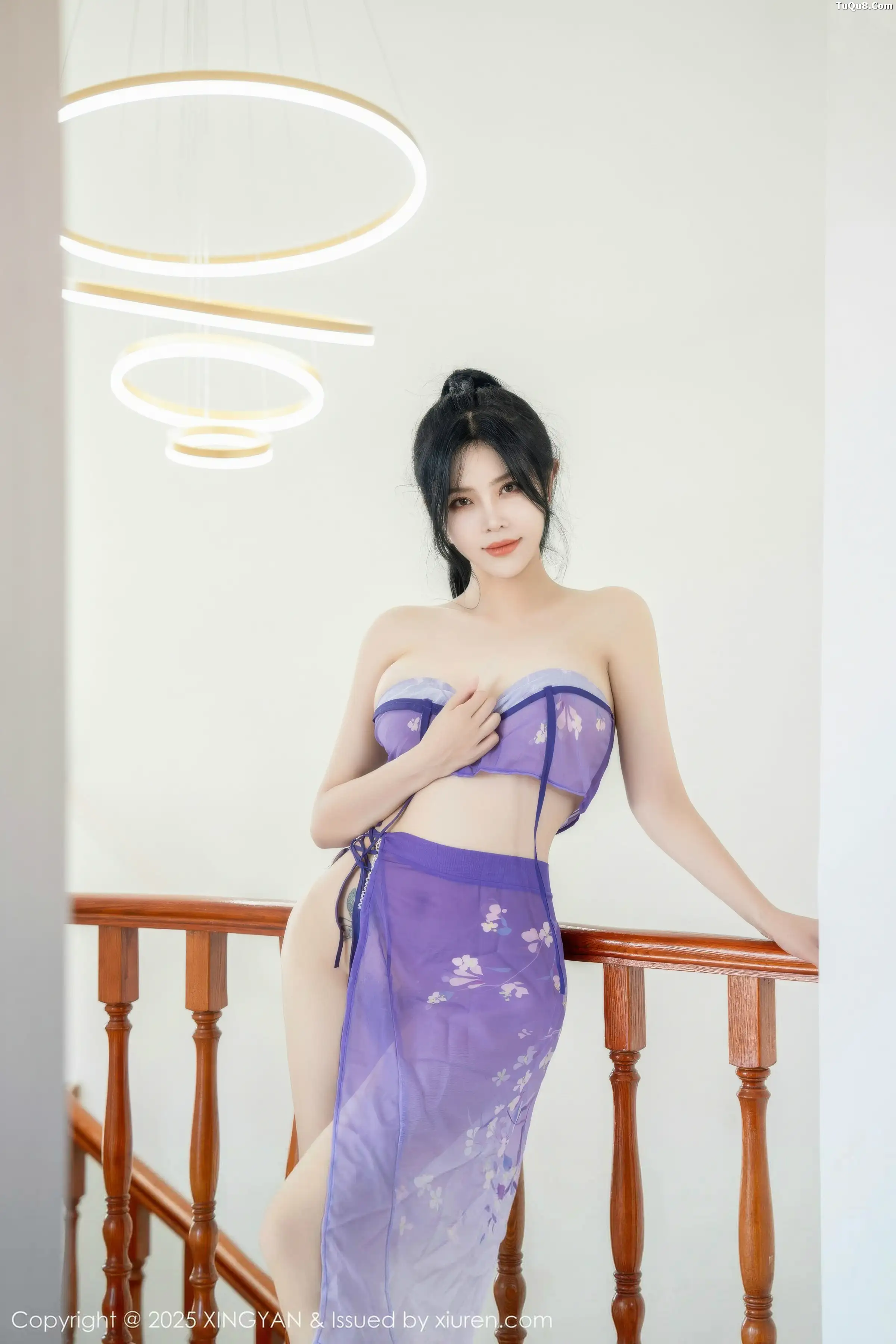 刘钰儿宾馆场景情感紫色轻透服饰秀完美身材惹火绝美写真 第 62 张