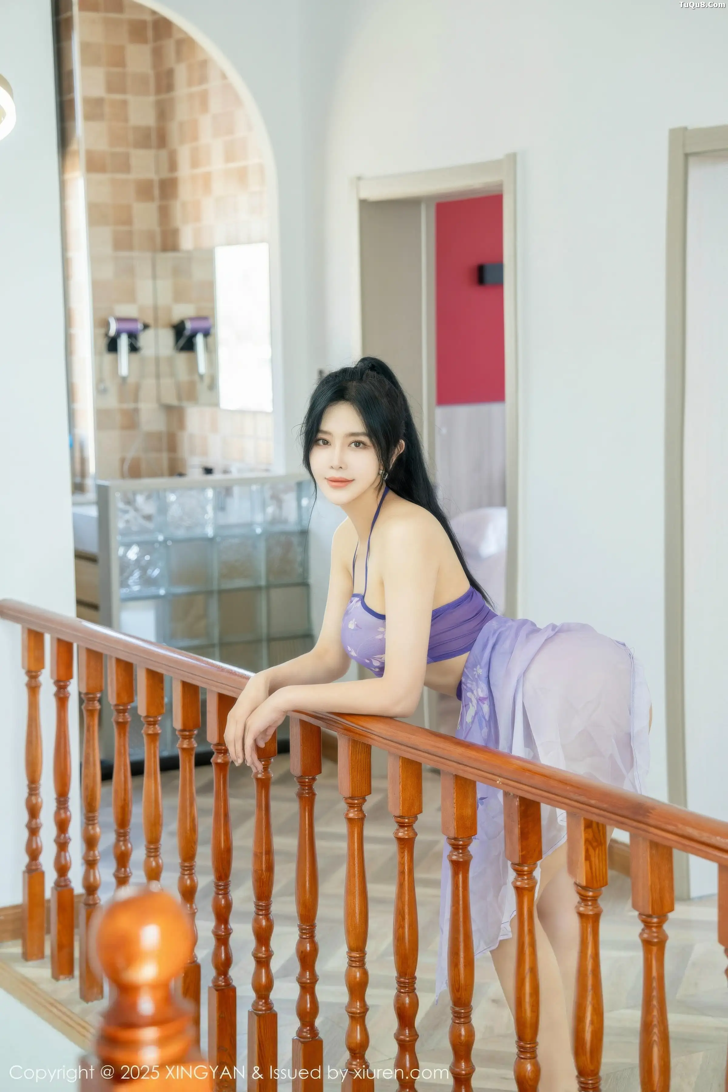 刘钰儿宾馆场景情感紫色轻透服饰秀完美身材惹火绝美写真 第 8 张