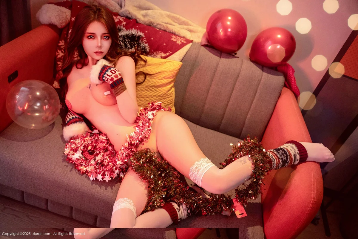 沐娜娜新年主题性感情趣内衣配白丝袜秀惹火身材绝美写真 第 166 张