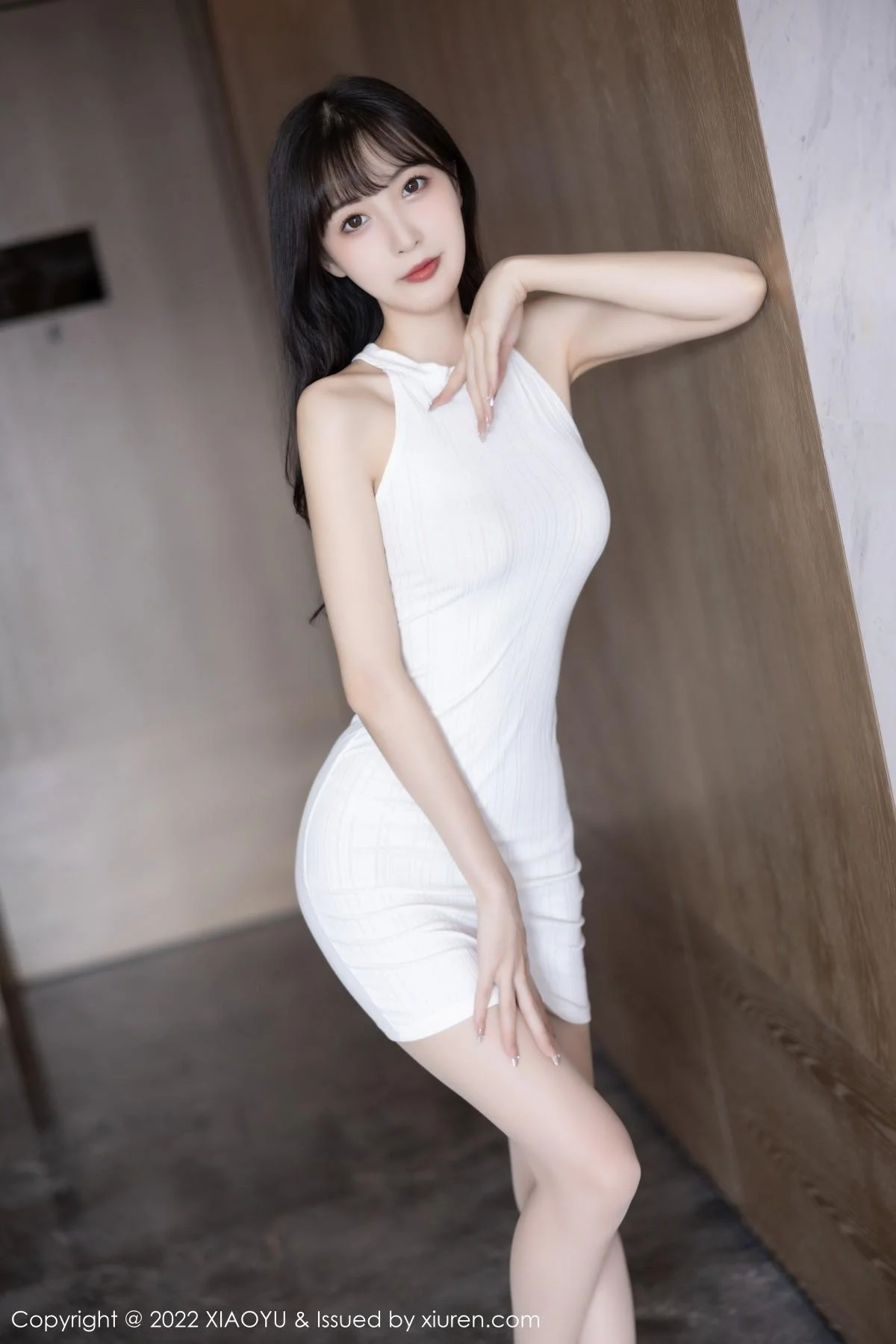 林星阑白色连衣裙配超薄肉丝露性感白色内衣迷人绝美写真 第 33 张