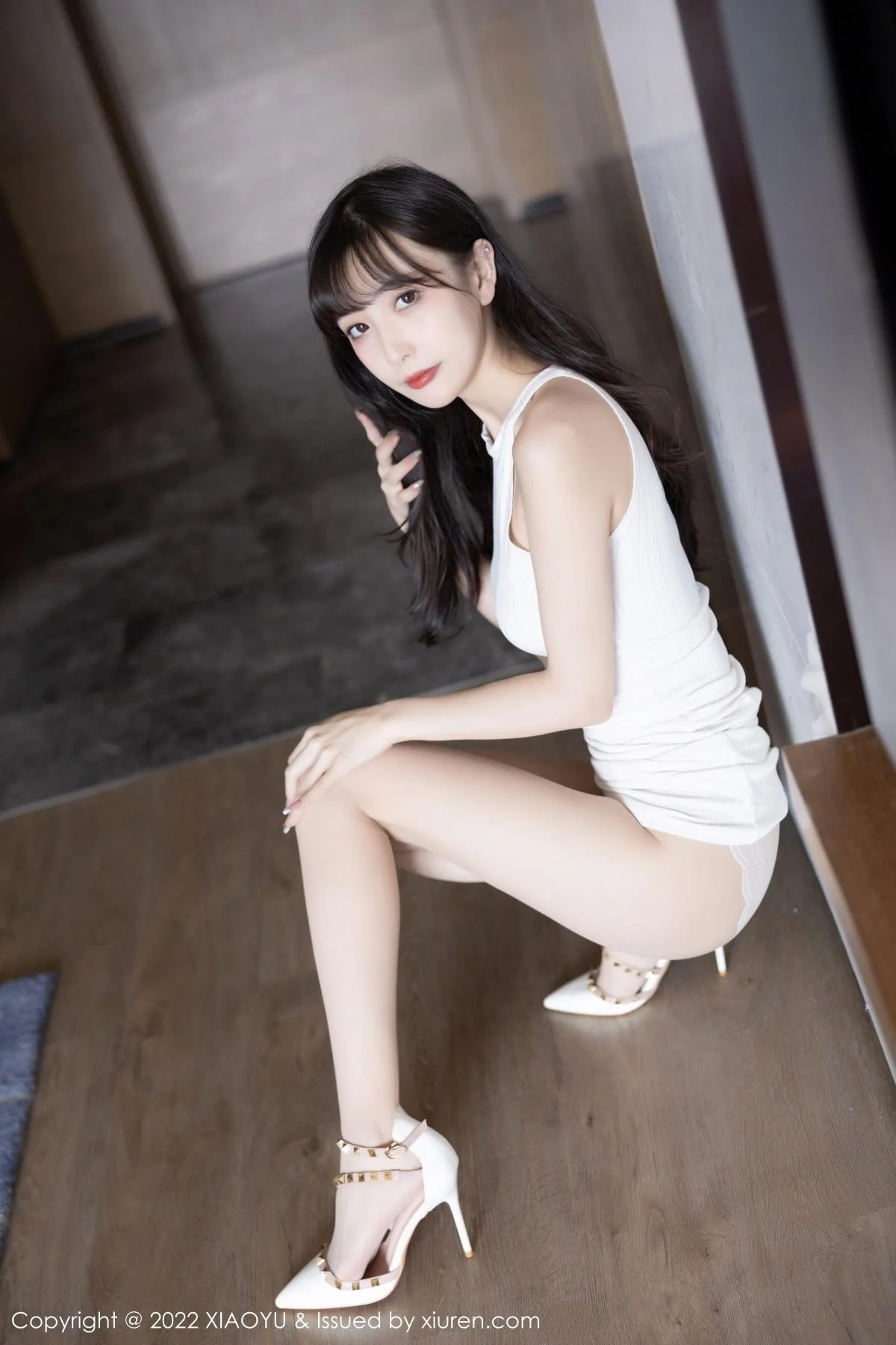 林星阑白色连衣裙配超薄肉丝露性感白色内衣迷人绝美写真 第 44 张