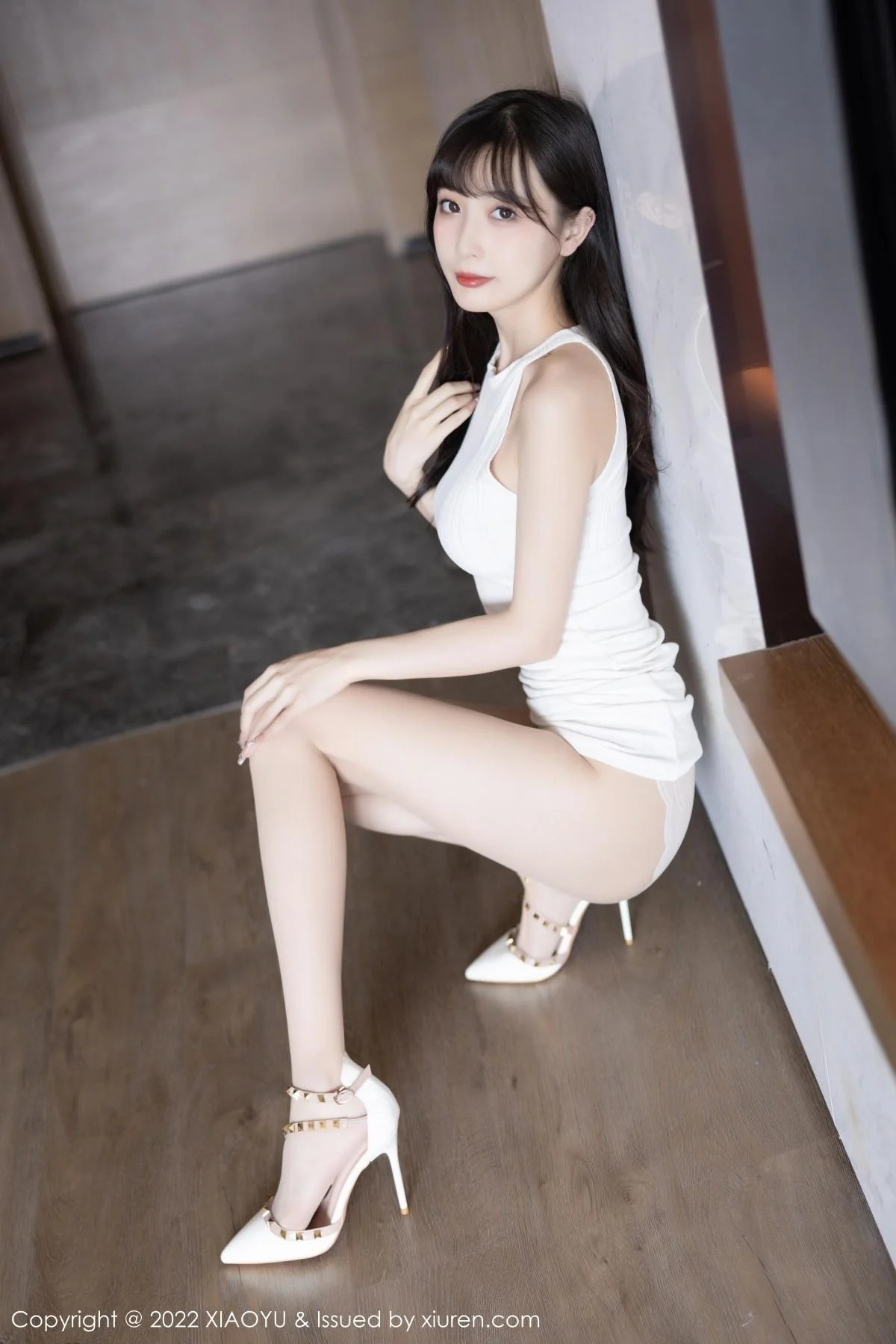 林星阑白色连衣裙配超薄肉丝露性感白色内衣迷人绝美写真 第 45 张