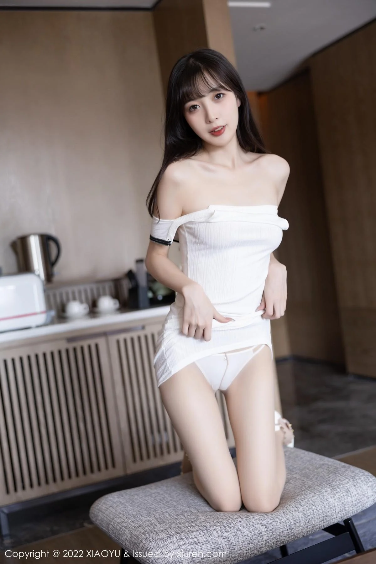 林星阑白色连衣裙配超薄肉丝露性感白色内衣迷人绝美写真 第 69 张