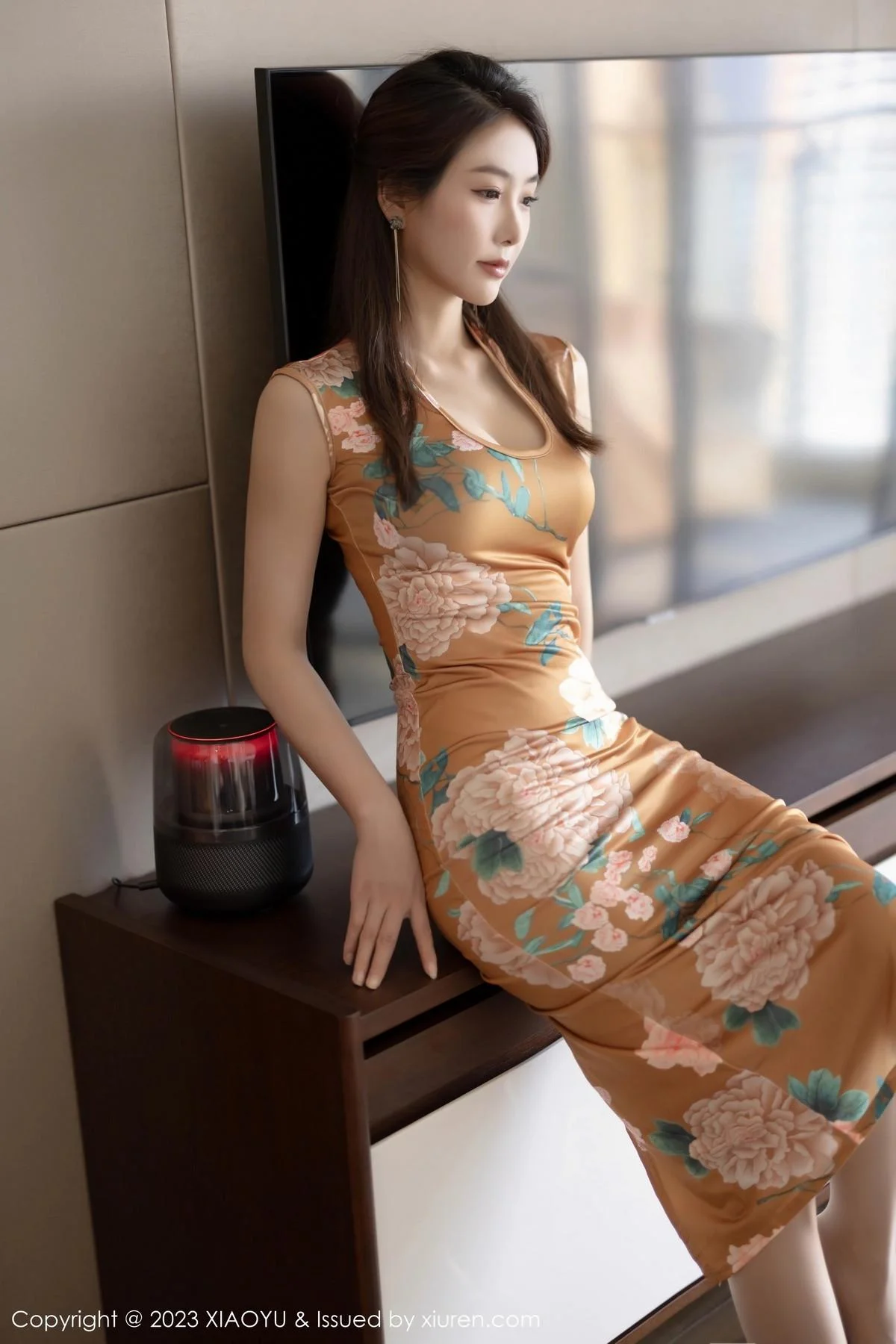 苏苏阿私房性感暖色旗袍+粉色连体内衣秀曼妙身姿绝美写真 第 14 张