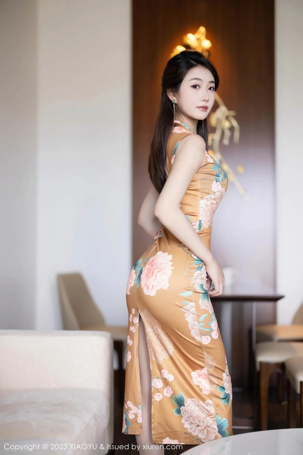 苏苏阿私房性感暖色旗袍+粉色连体内衣秀曼妙身姿绝美写真 第 20 张