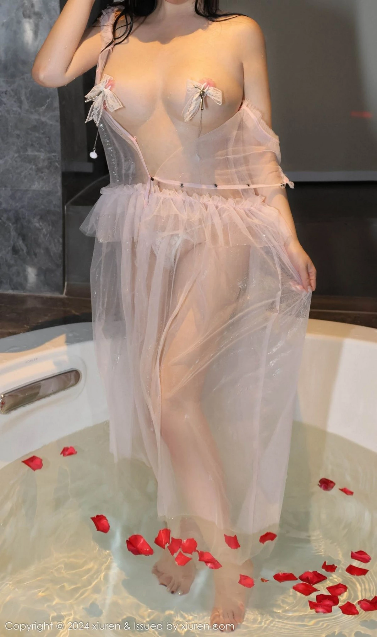 小薯条nienie户外性感女仆装配超薄肉丝秀惹火身材绝美写真 第 116 张