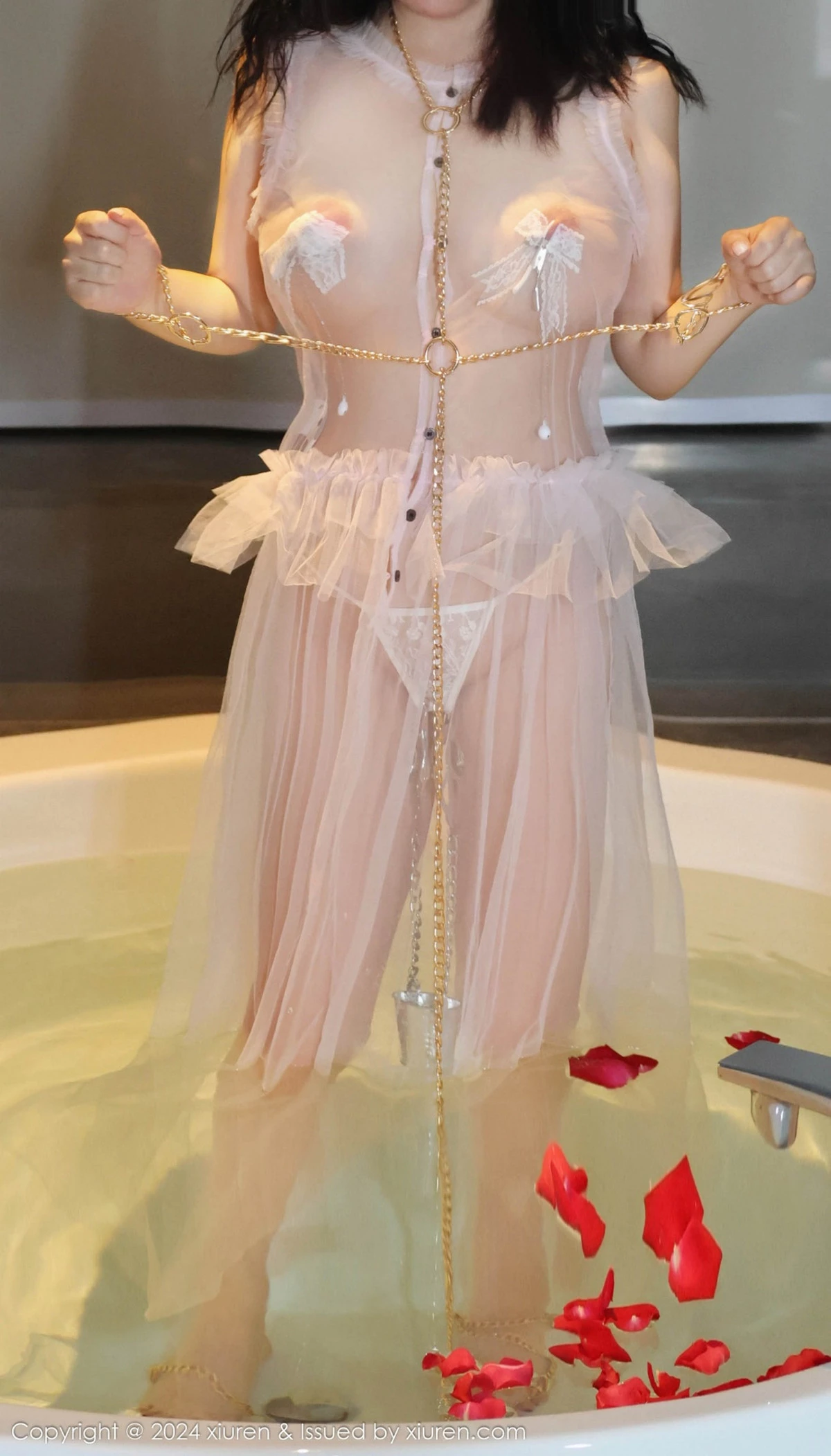 小薯条nienie户外性感女仆装配超薄肉丝秀惹火身材绝美写真 第 133 张