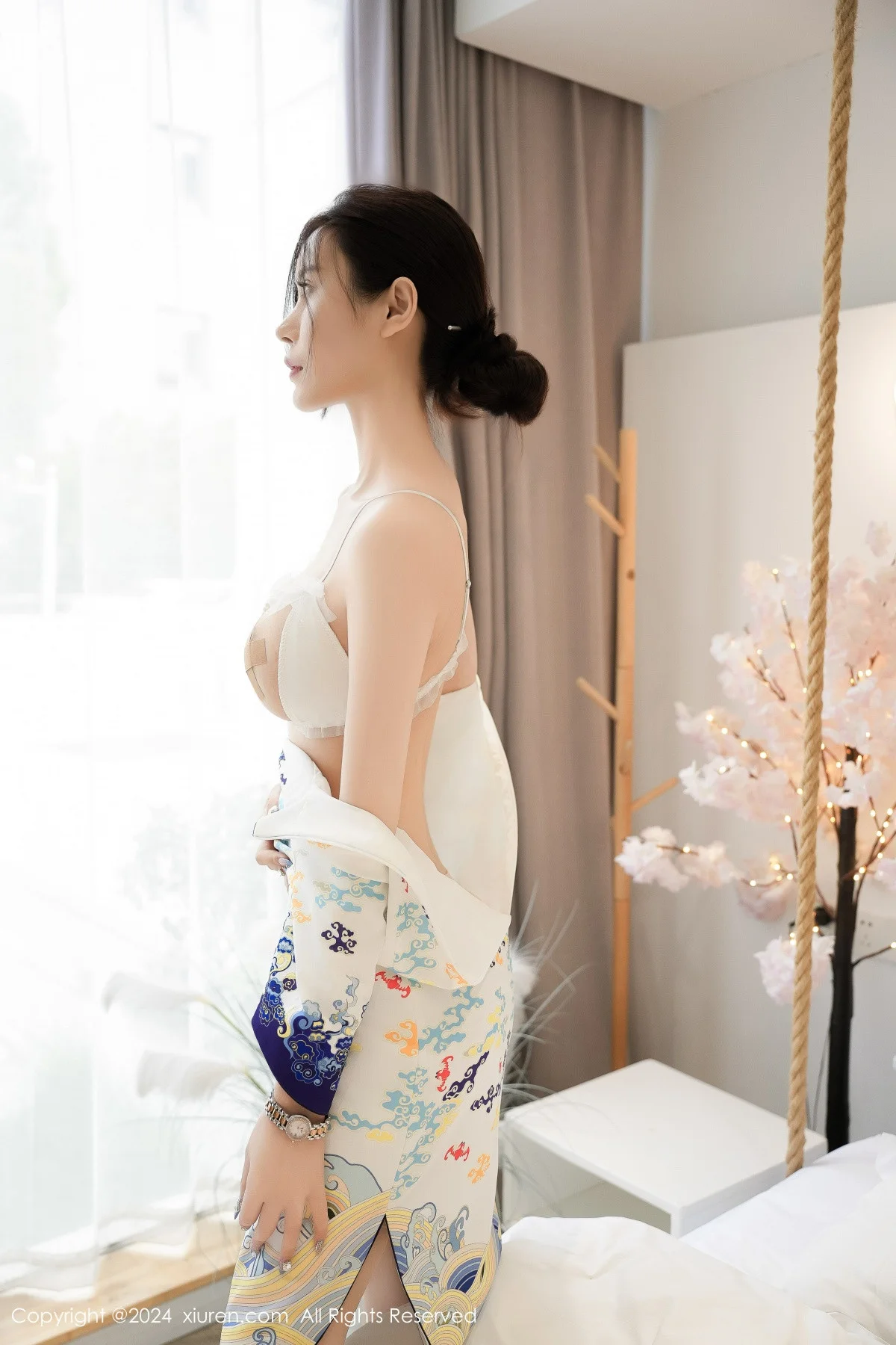 Erikaki性感空姐制服配开档肉丝露情趣内衣秀火辣身材绝美写真 第 49 张