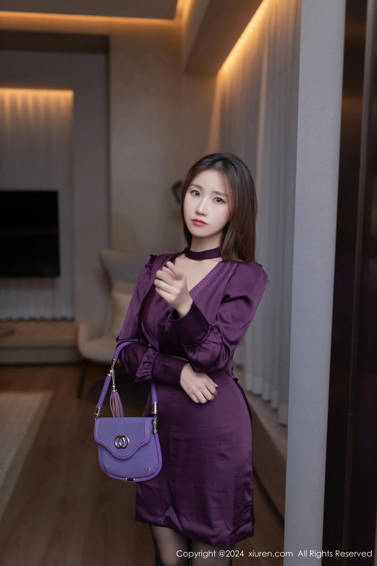 杏子Yada性感紫色服饰露紫灰蕾丝内衣秀曼妙身姿绝美写真 第 45 张