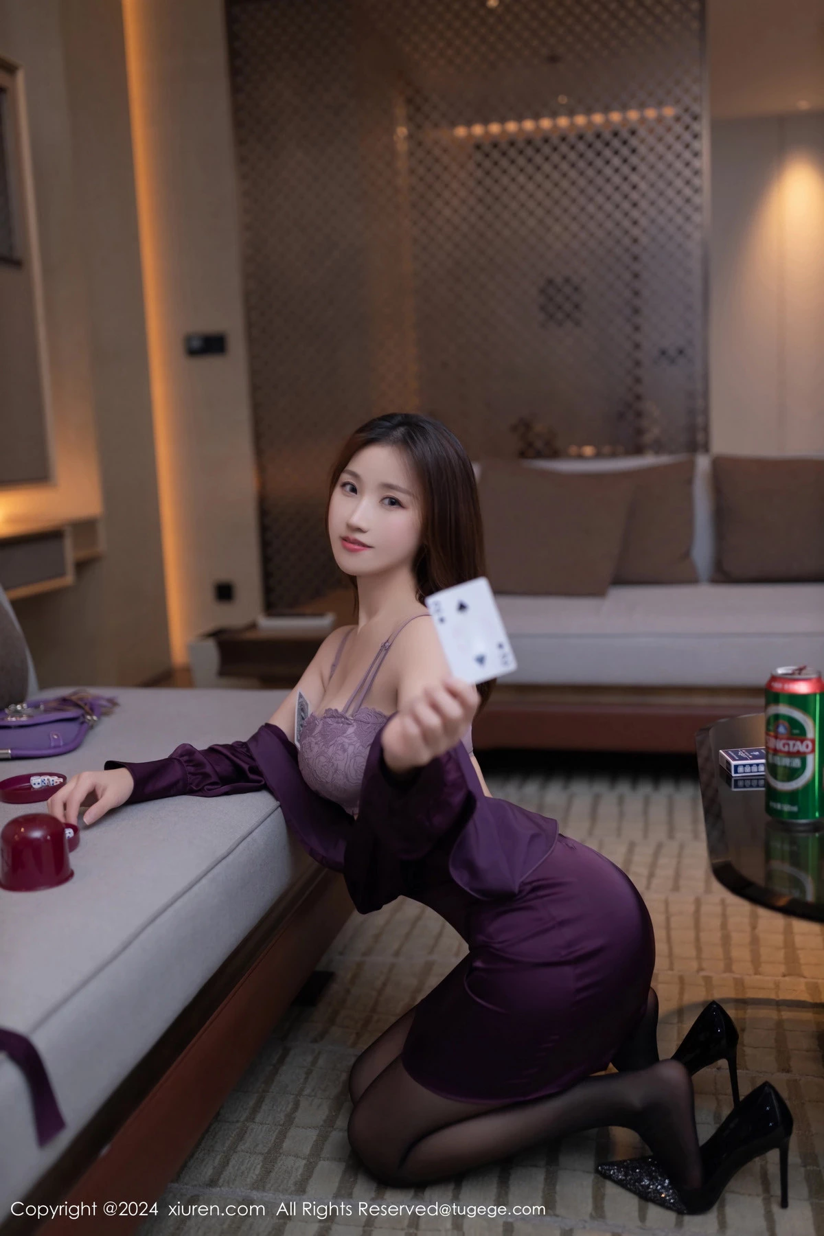 杏子Yada性感紫色服饰露紫灰蕾丝内衣秀曼妙身姿绝美写真 第 60 张