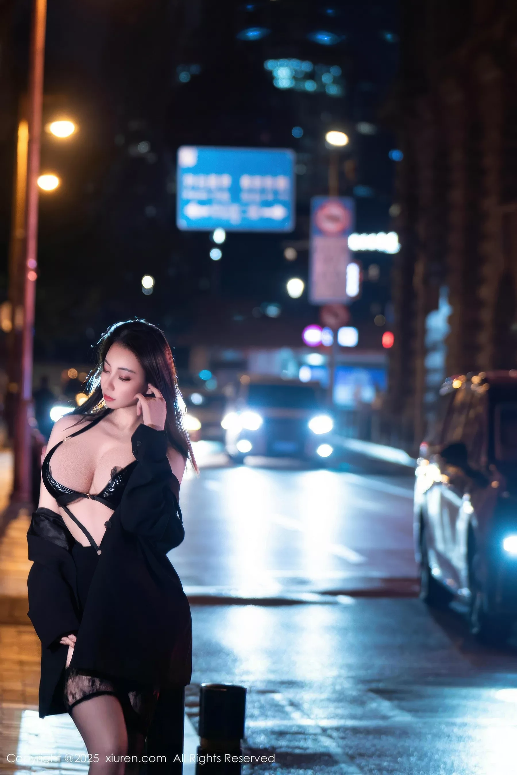 御姐果儿Victoria性感黑色皮质情趣服饰配黑丝吊袜极致魅惑写真 第 46 张
