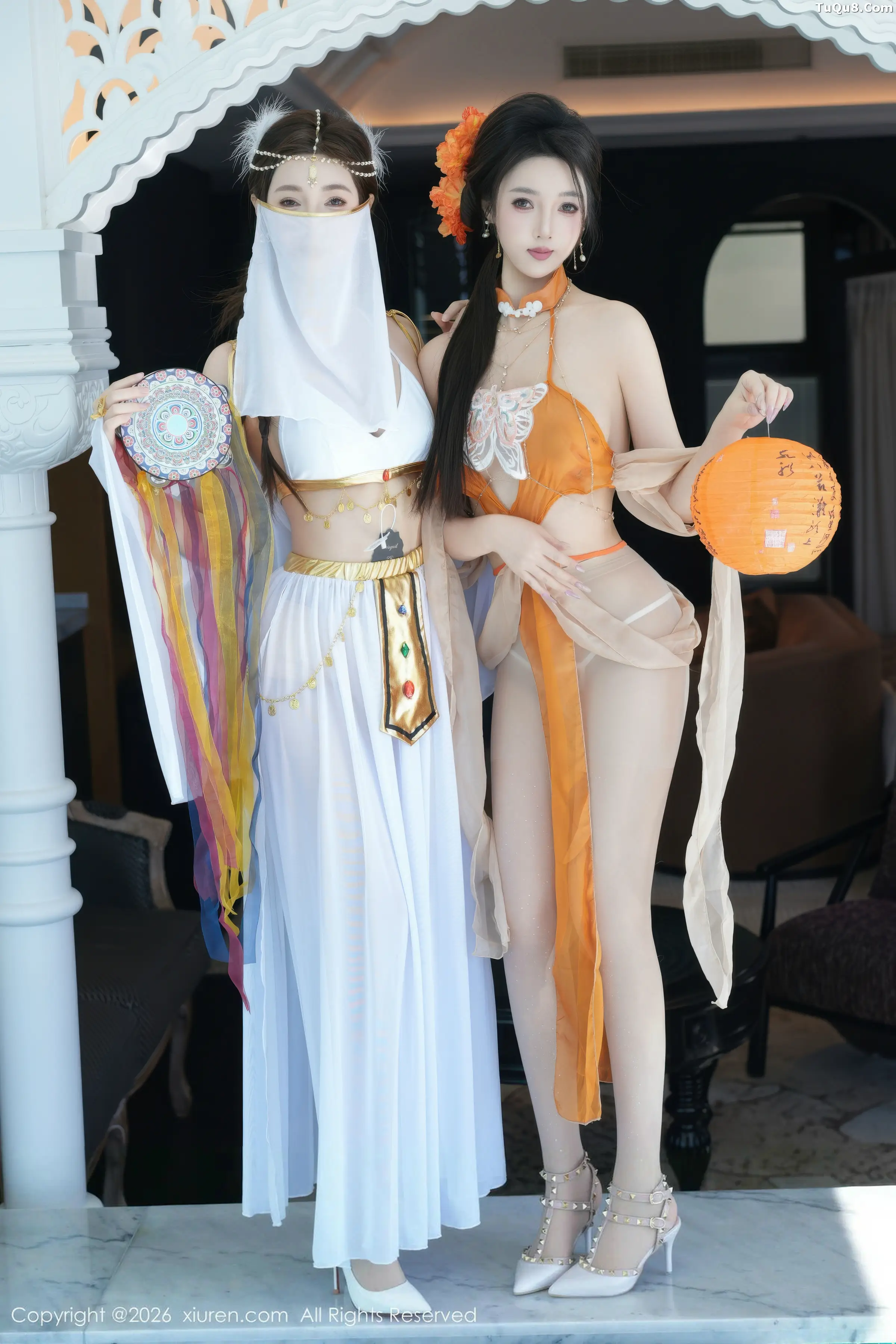 合集Twins-桃之夭夭性感姐妹花古典薄纱秀惹火身材绝美写真 第 1 张