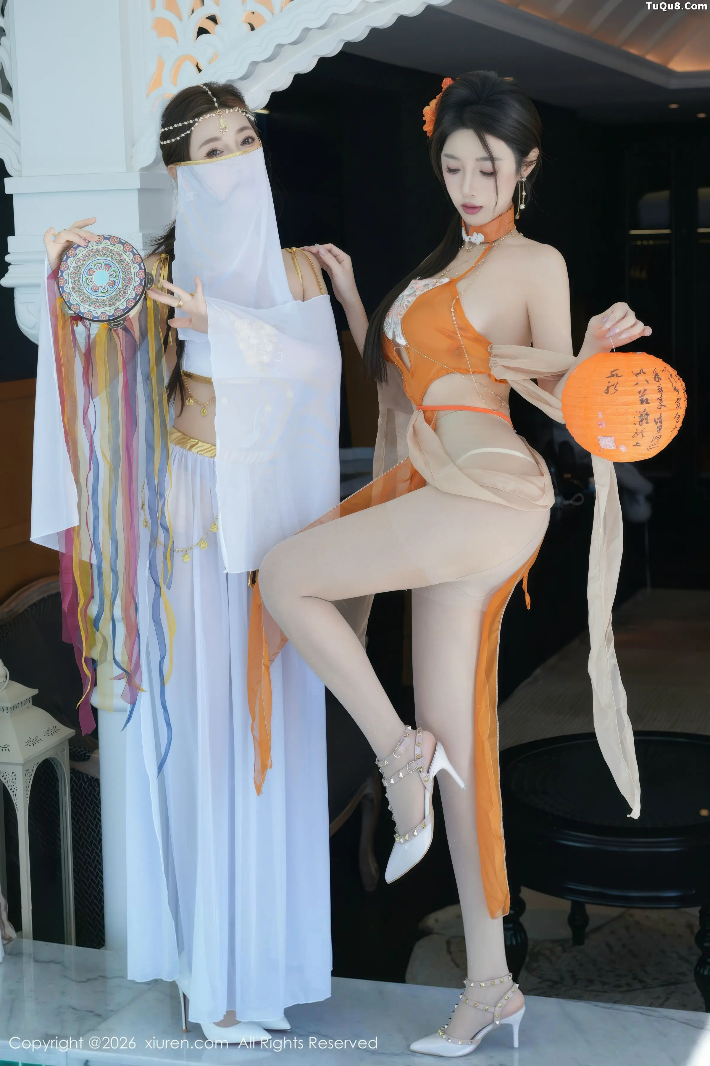 合集Twins-桃之夭夭性感姐妹花古典薄纱秀惹火身材绝美写真 第 5 张