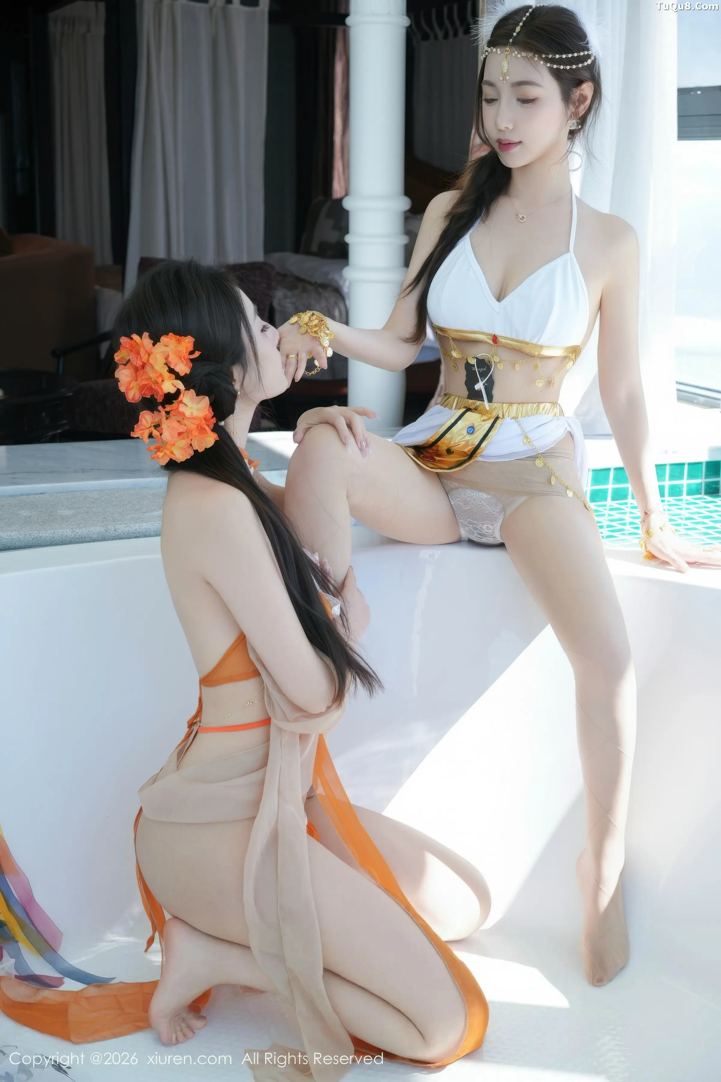 合集Twins-桃之夭夭性感姐妹花古典薄纱秀惹火身材绝美写真 第 87 张