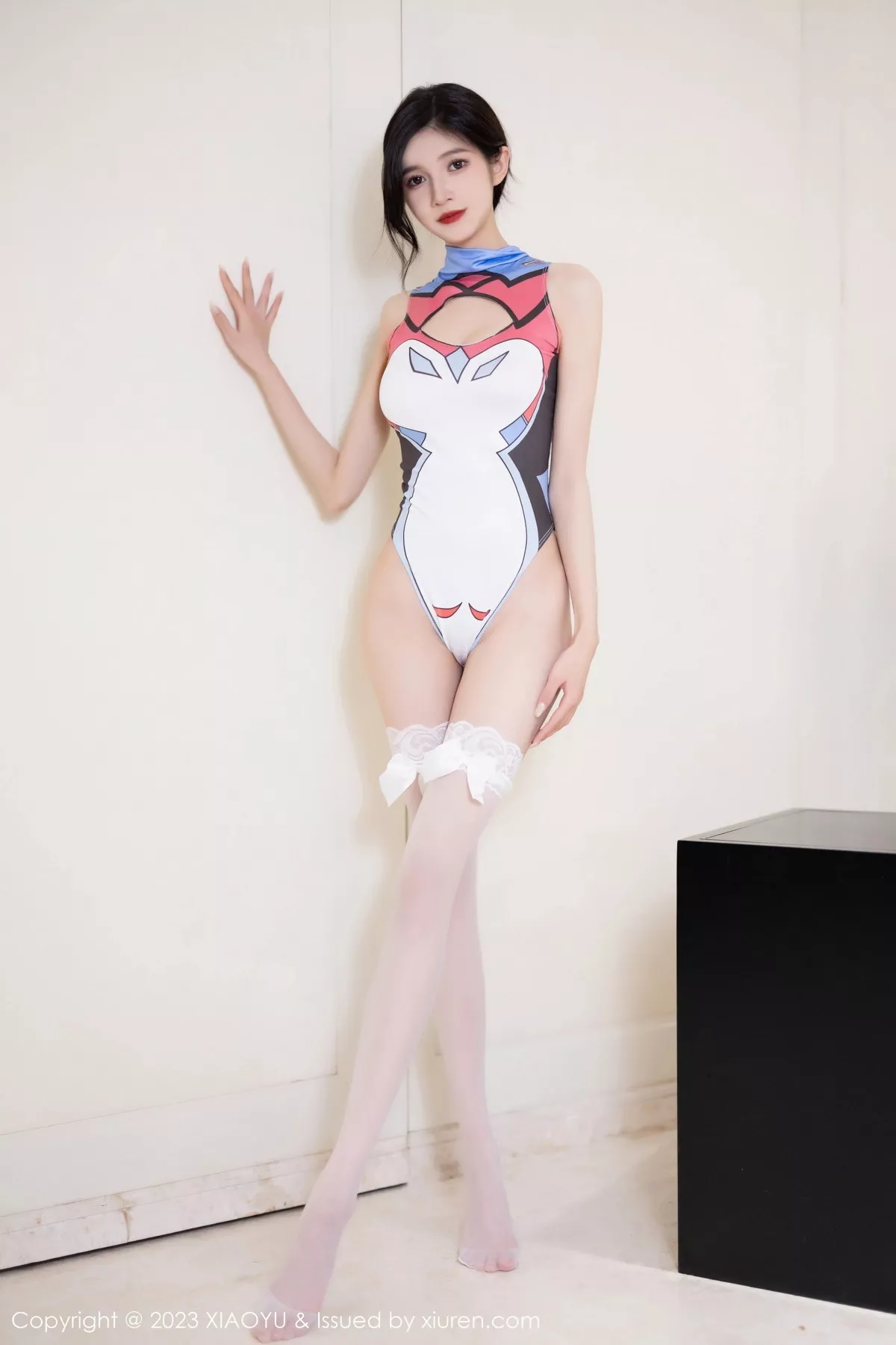 程程程性感黑色连衣短裙配黑丝吊袜秀苗条曼妙身姿绝美写真 第 131 张