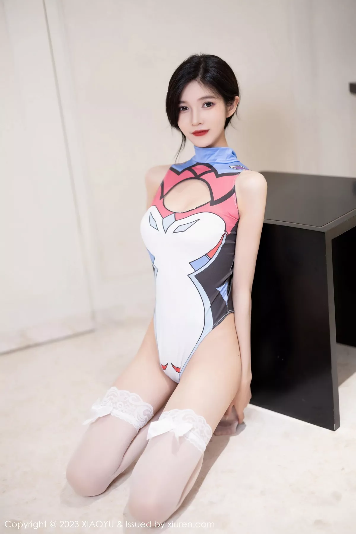 程程程性感黑色连衣短裙配黑丝吊袜秀苗条曼妙身姿绝美写真 第 133 张