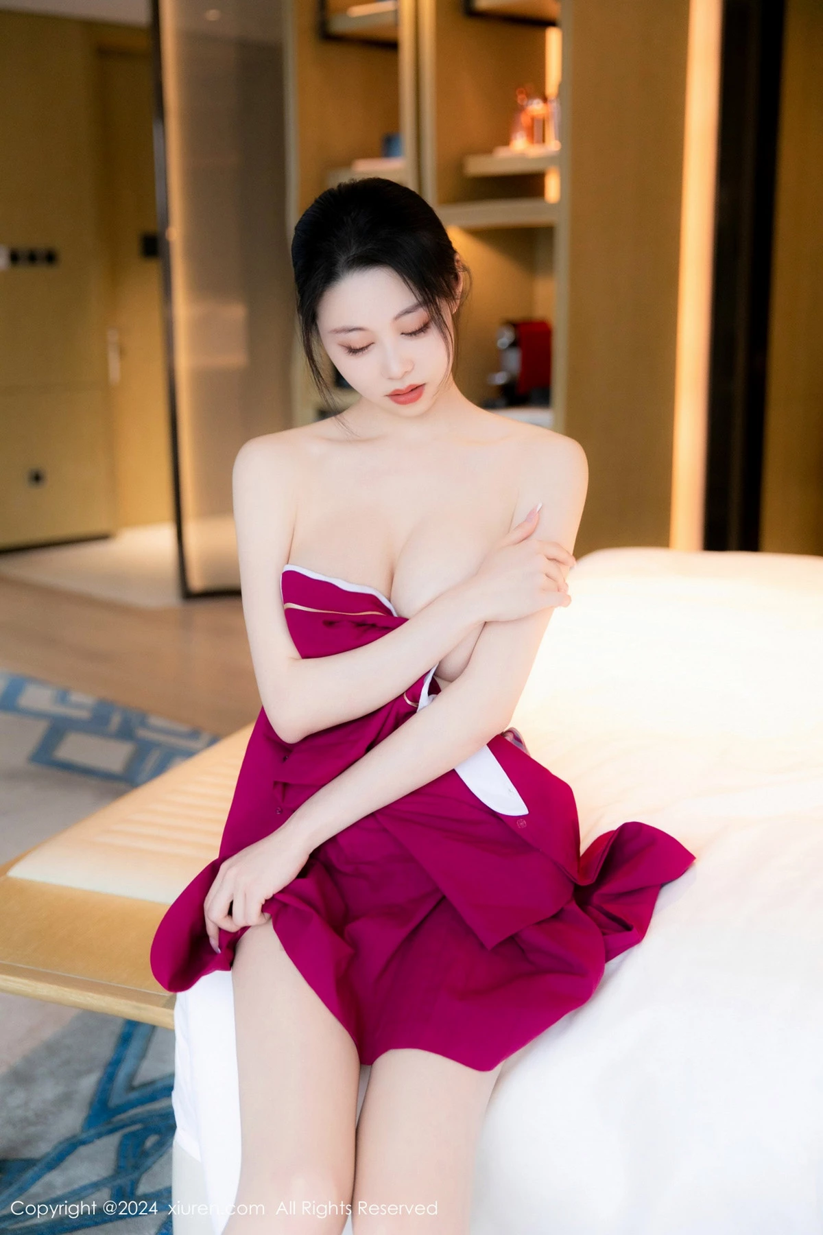 清妙性感空姐制服配超薄无内肉丝秀完美身材迷人美腿写真 第 55 张