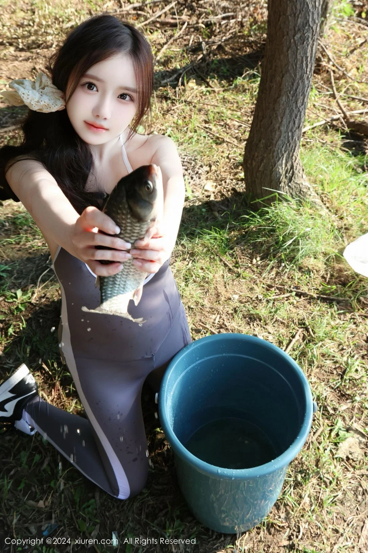 小薯条nienie晨跑主题性感灰色运动服饰秀完美身材绝美写真 第 56 张