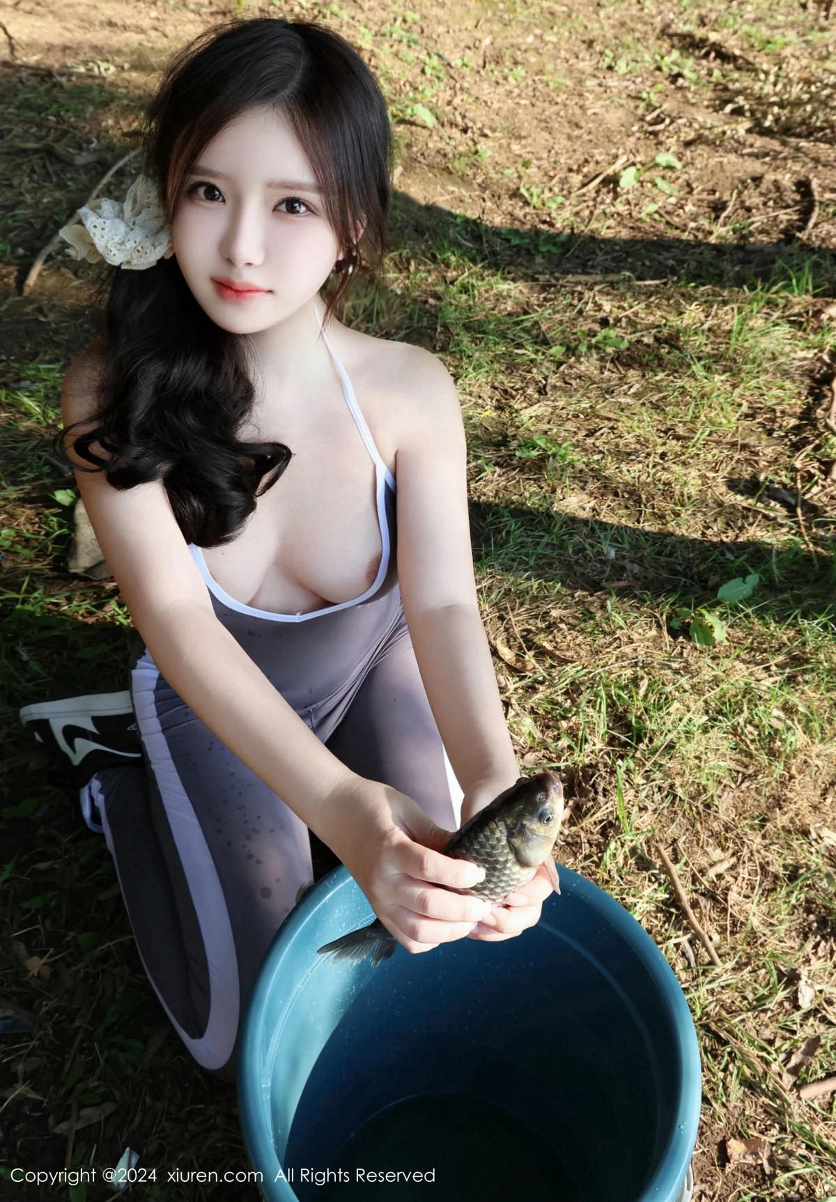 小薯条nienie晨跑主题性感灰色运动服饰秀完美身材绝美写真 第 59 张